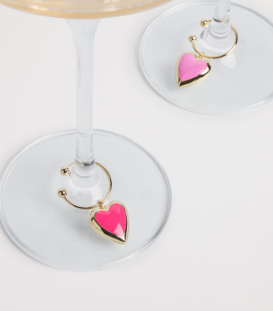 Joanna Buchanan Heart Wine Charms (Set of 6) Pink Image 3