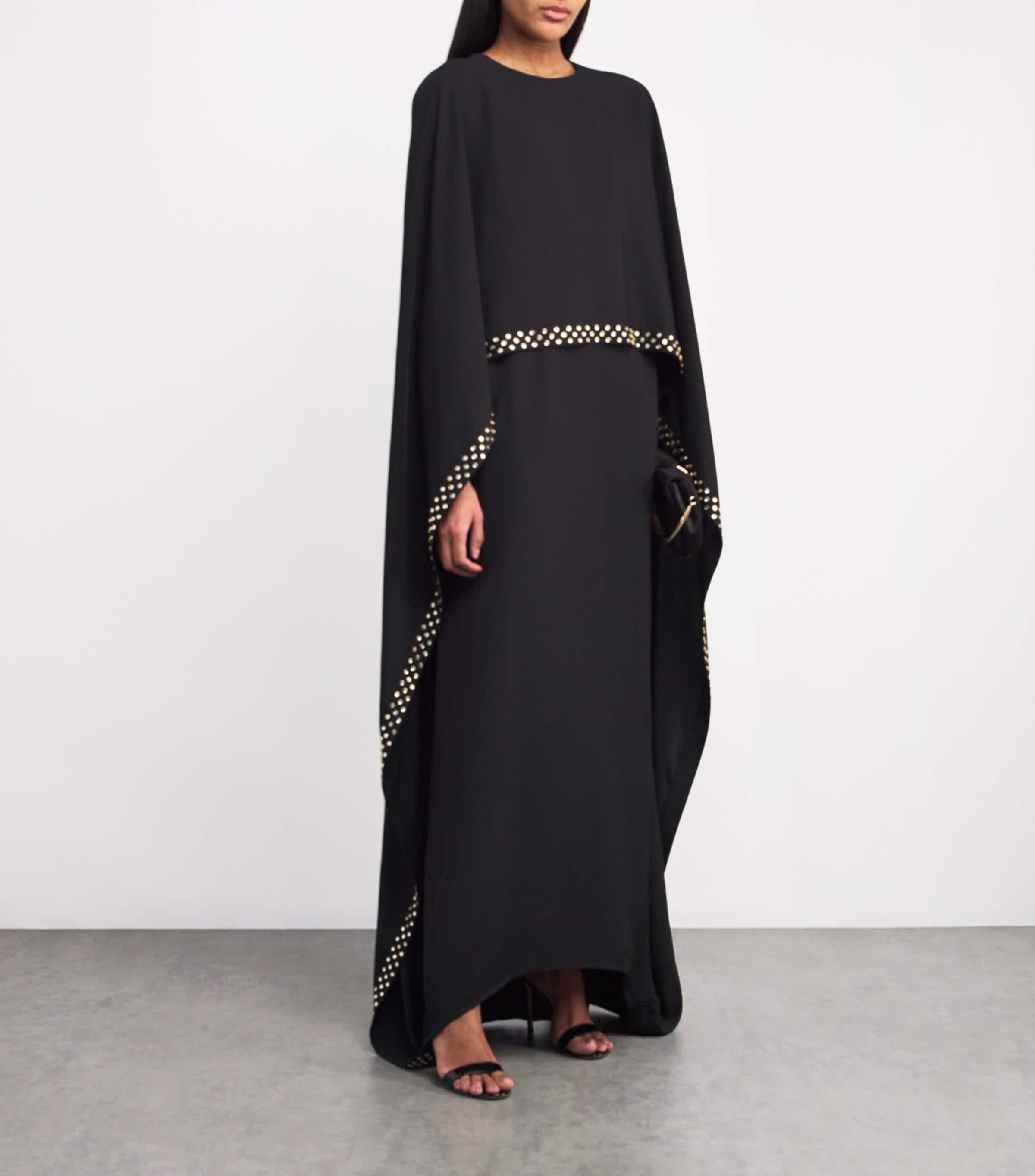 Stella McCartney Womens Rose Collection Embellished Maxi Dress Black Image 2