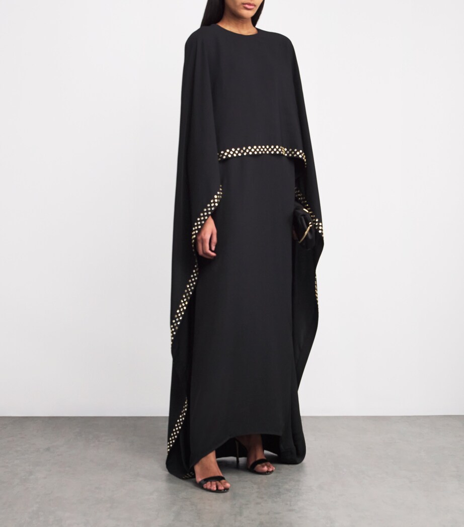 Stella McCartney Womens Rose Collection Embellished Maxi Dress Black Image 2
