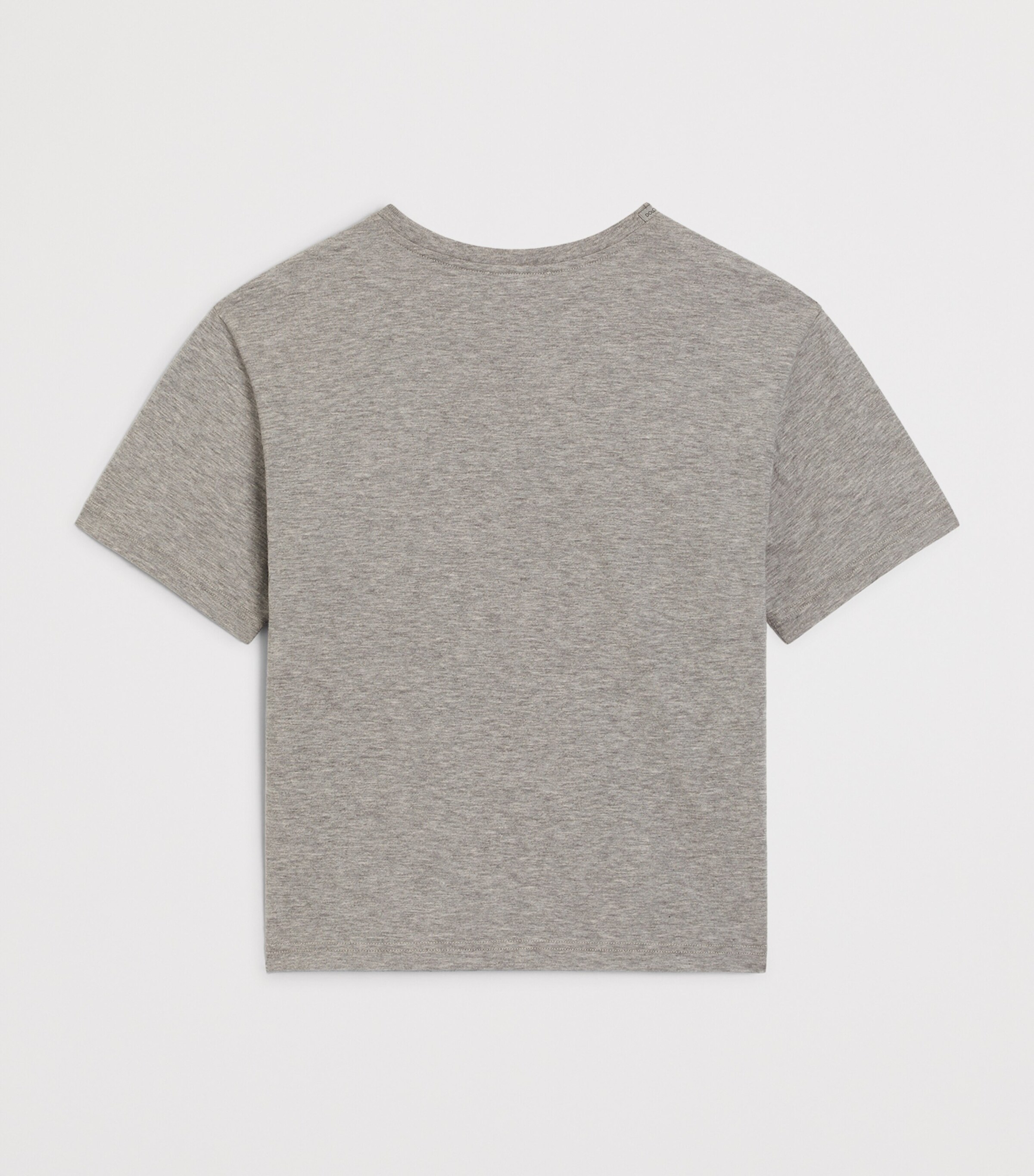 Dolce&Gabbana Kids Cotton Slogan T-Shirt (8-14 Years) Melange Grey Image 2