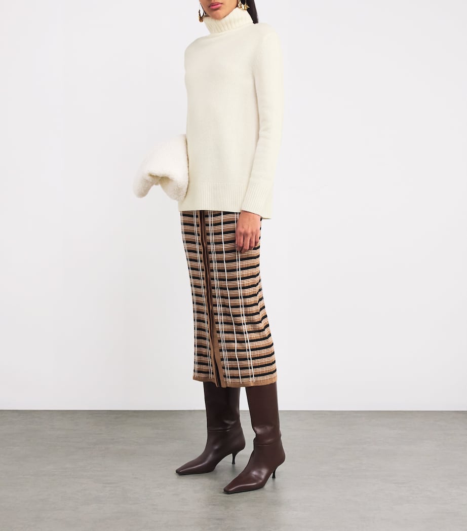 Open Cashmere High-Neck Sweater IVORY Image 2
