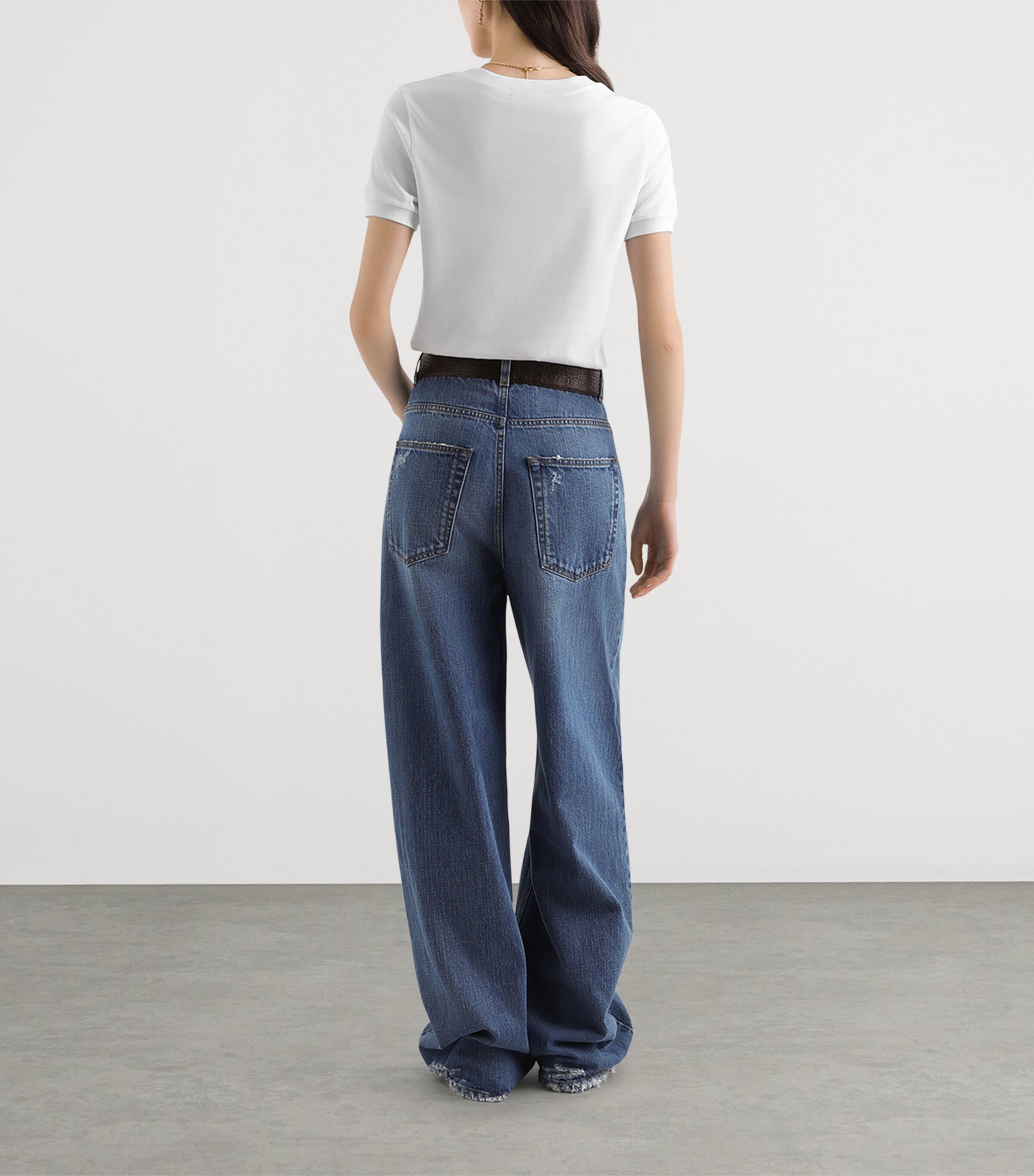 Dolce&Gabbana Womens Cotton Logo T-Shirt Opti Image 3