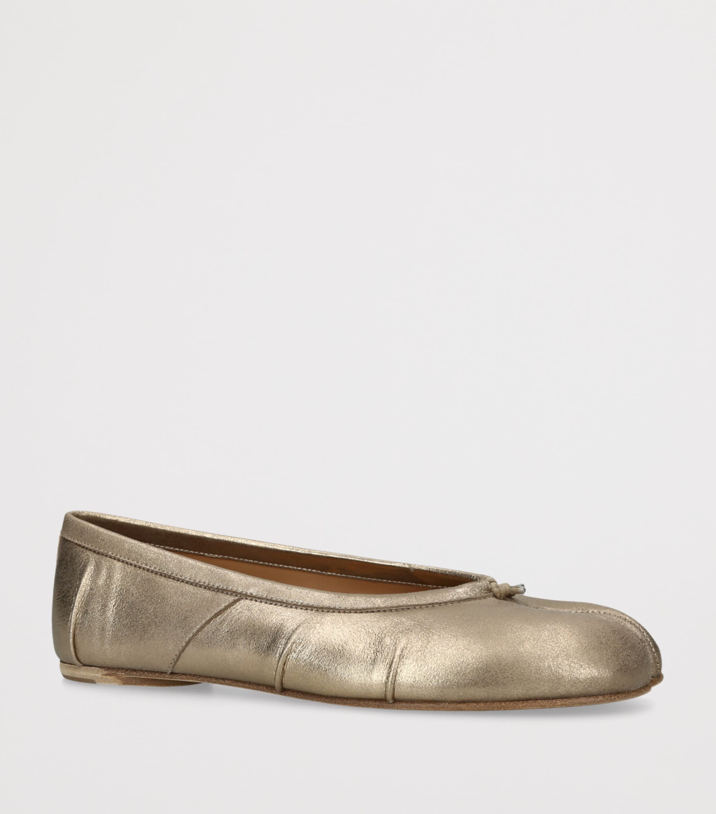Leather Tabi Ballet Flats GOLD COMB Image 3