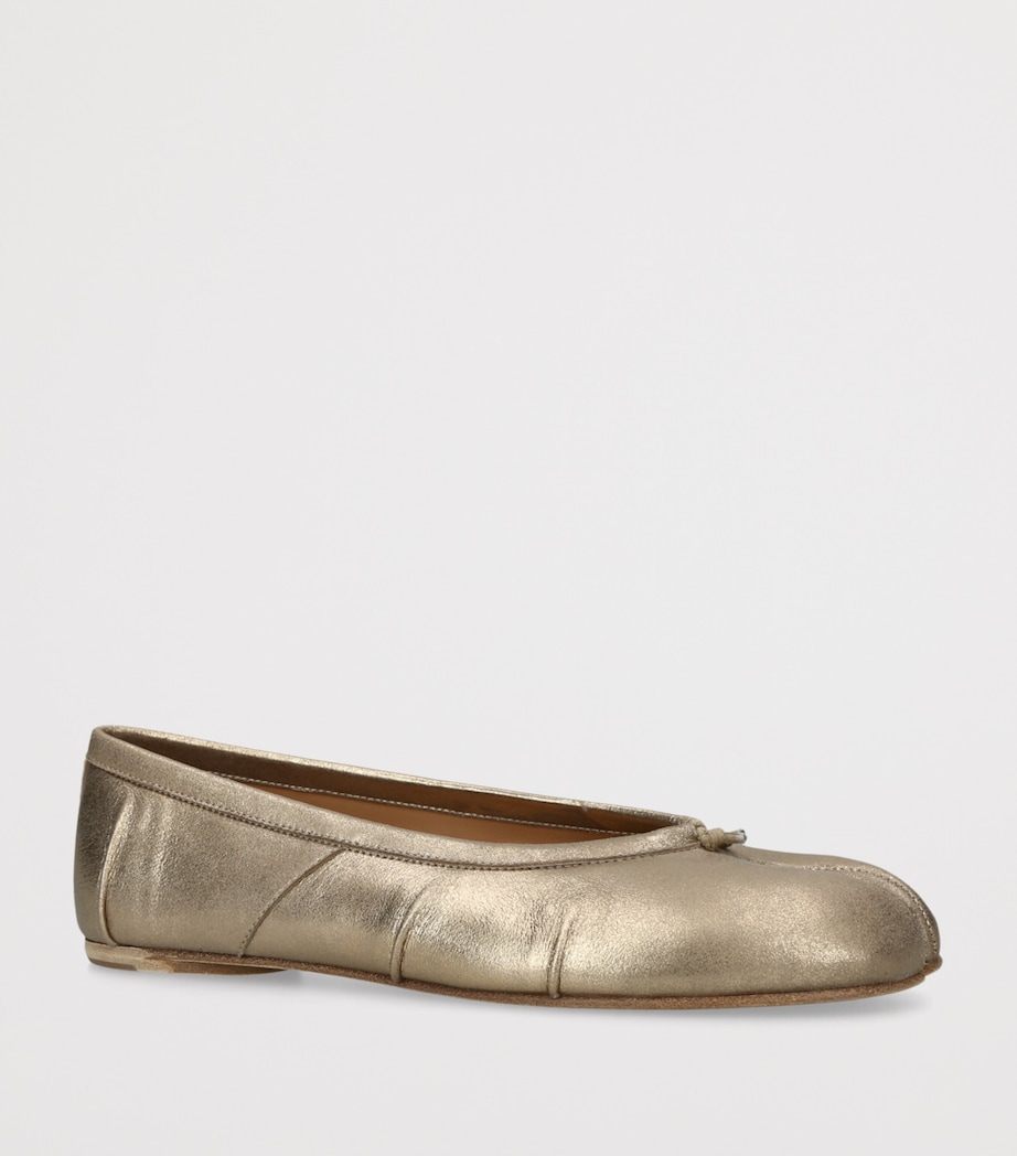 Leather Tabi Ballet Flats GOLD COMB Image 3