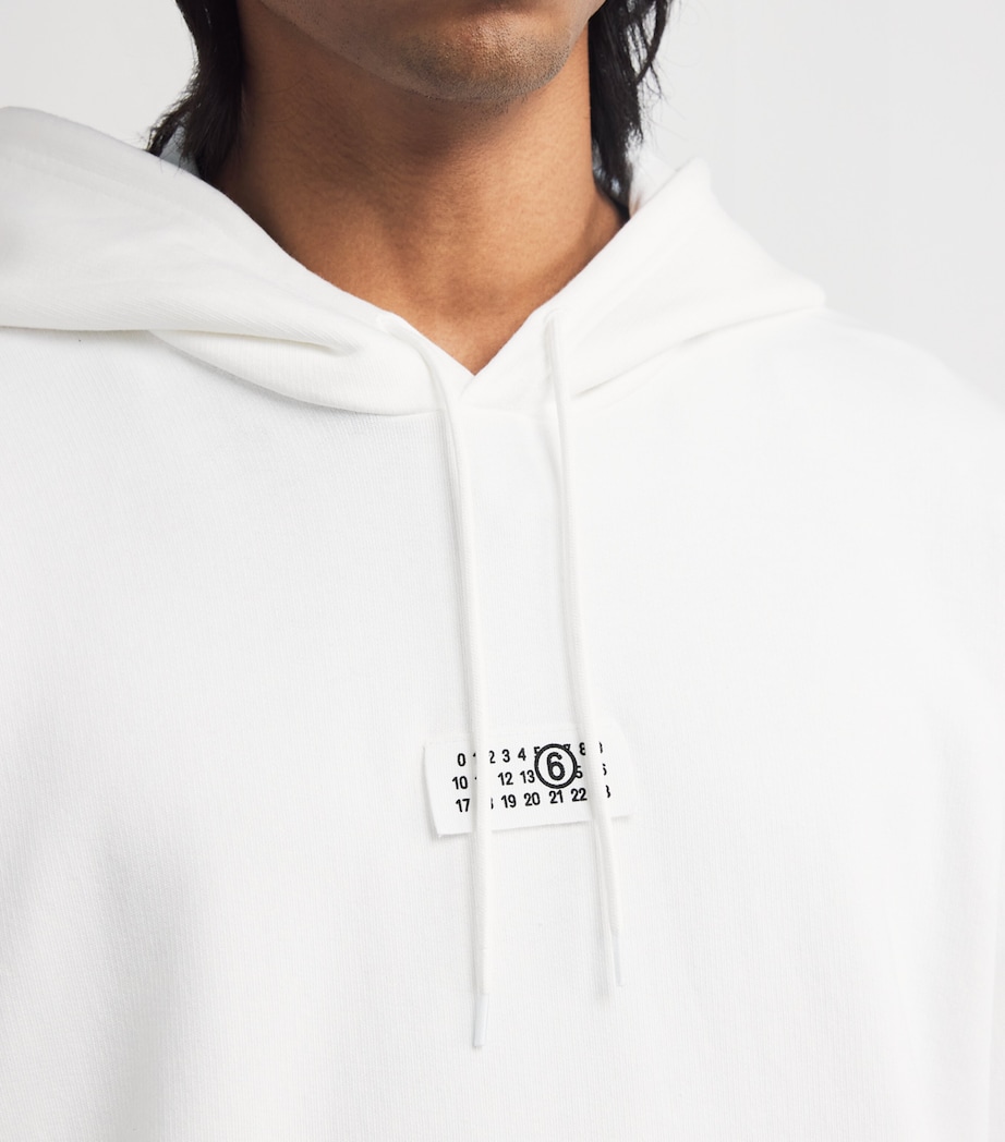 Cotton Numeric Tab Hoodie 101 - OFF WHITE Image 6