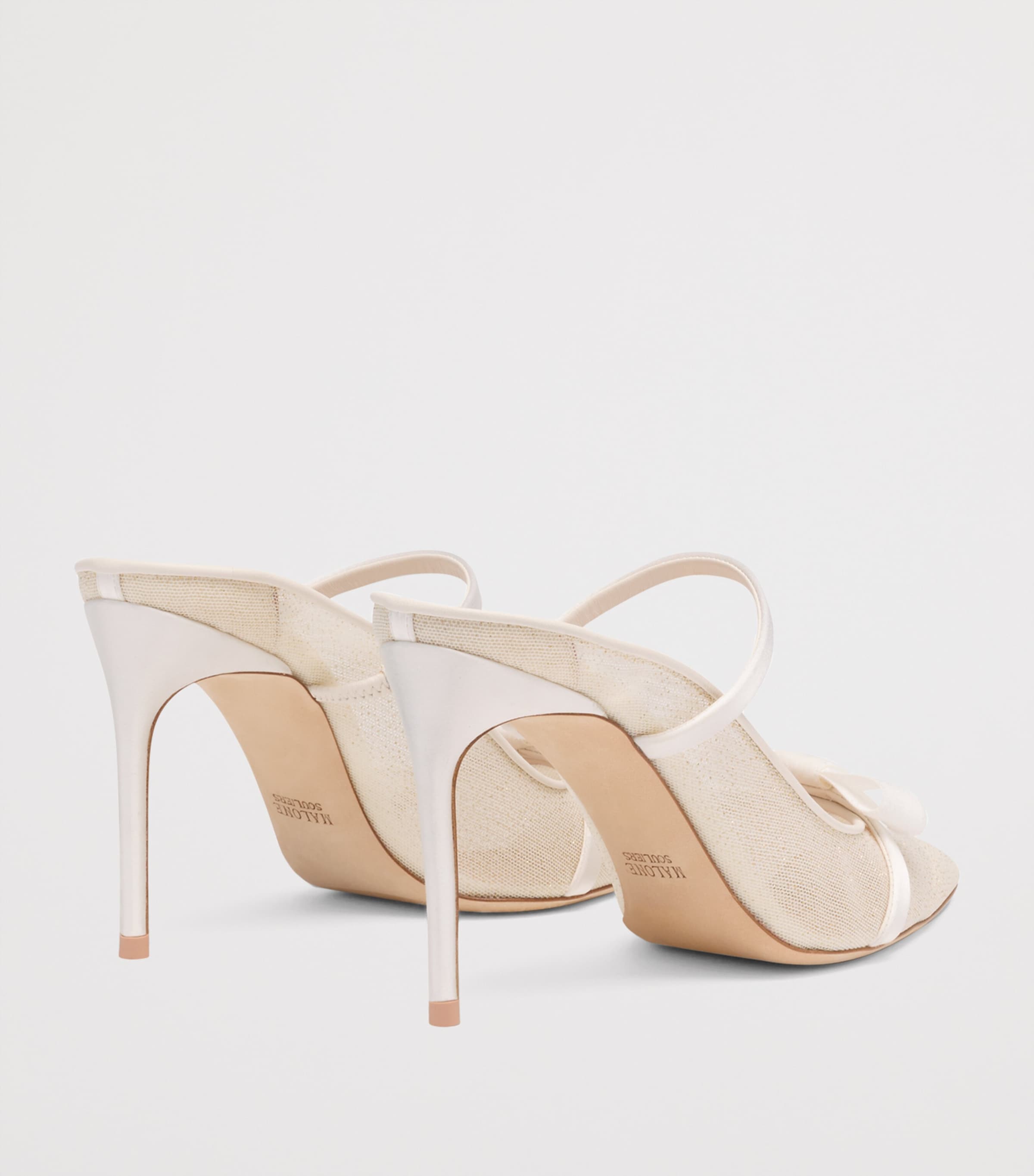 Glitter Mesh Aurora Heeled Mules 90 GLITTER MESH Image 3