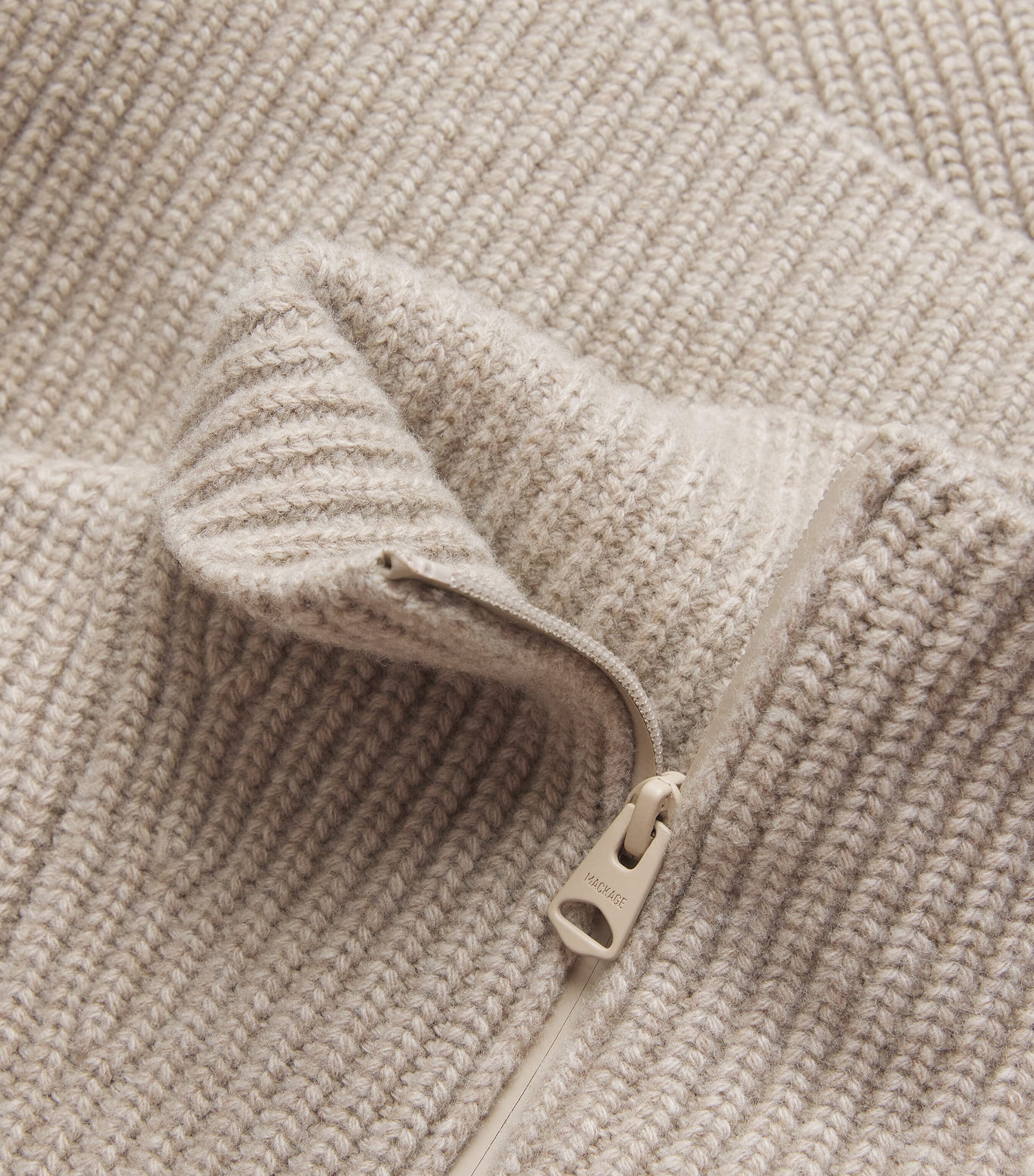Wool Mario Quarter-Zip Sweater LT CAMEL A Image 5