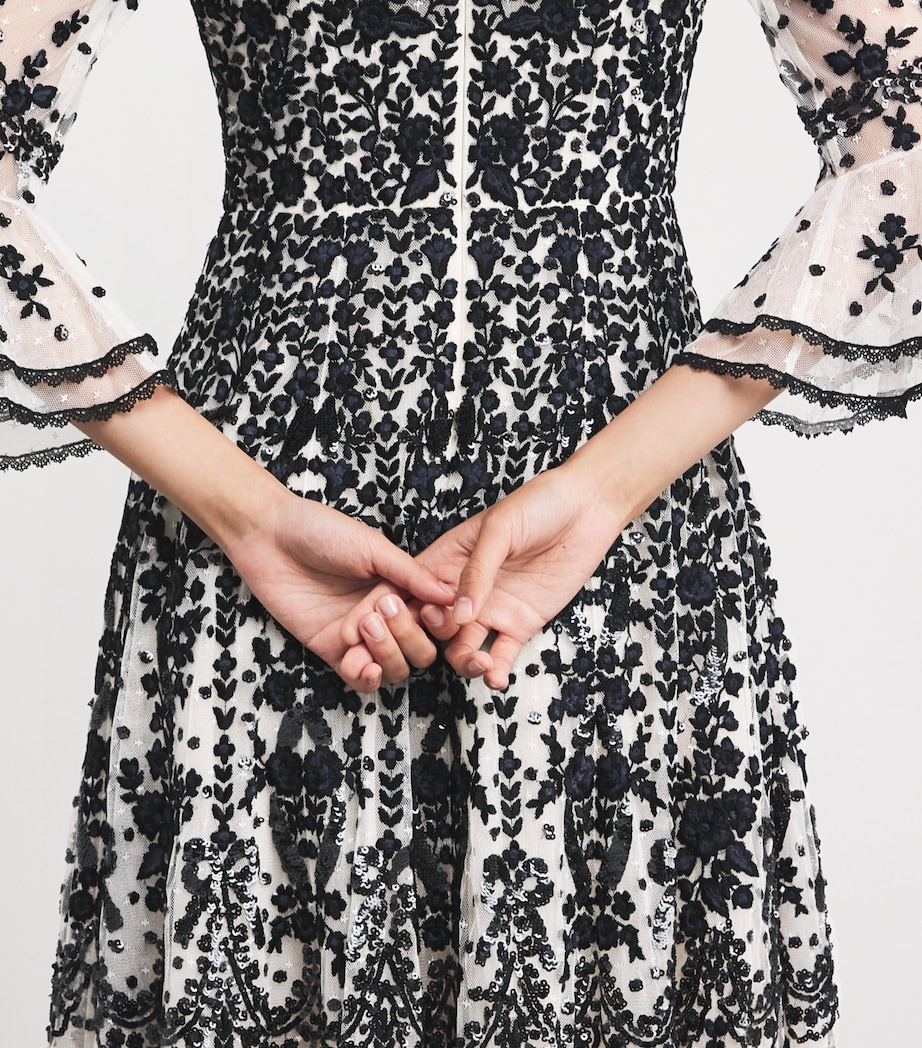 Round-Neck Adeline Maxi Dress CREAM/GRAPHITE Image 6