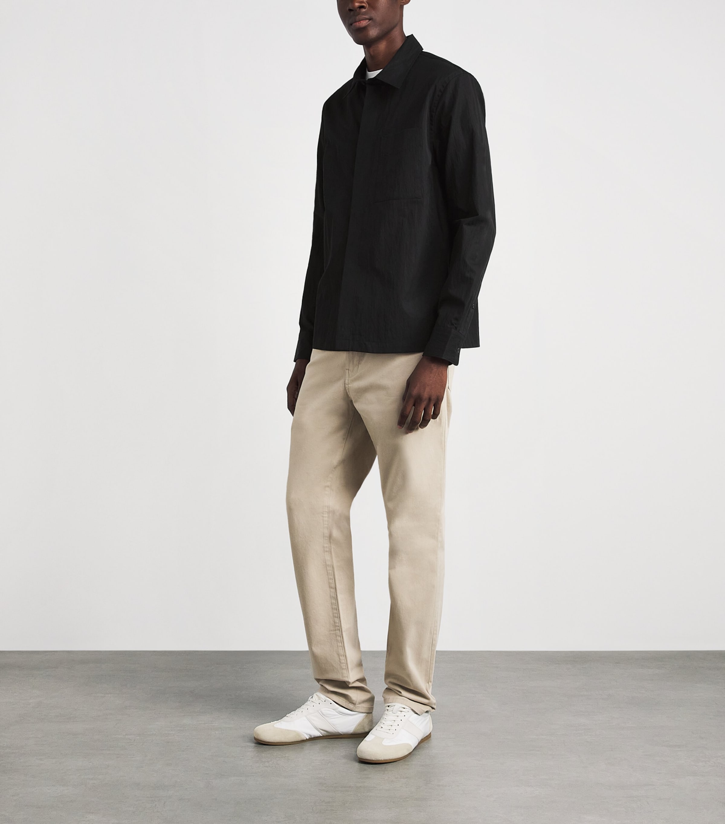 Vince Mens Zip-Up Shacket Black Image 2