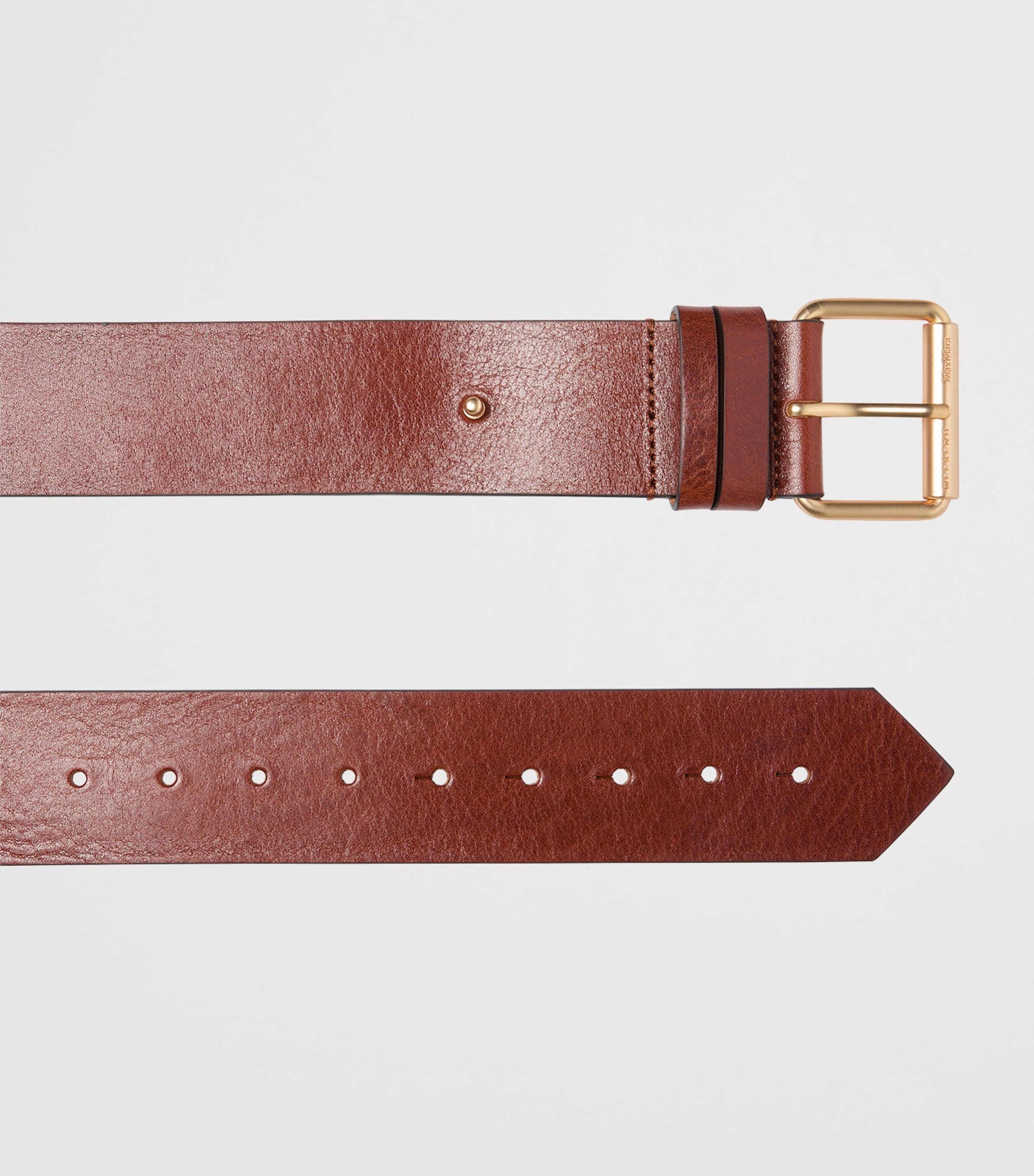 Weekend Max Mara Leather Belt Hazelnut Brown Image 3