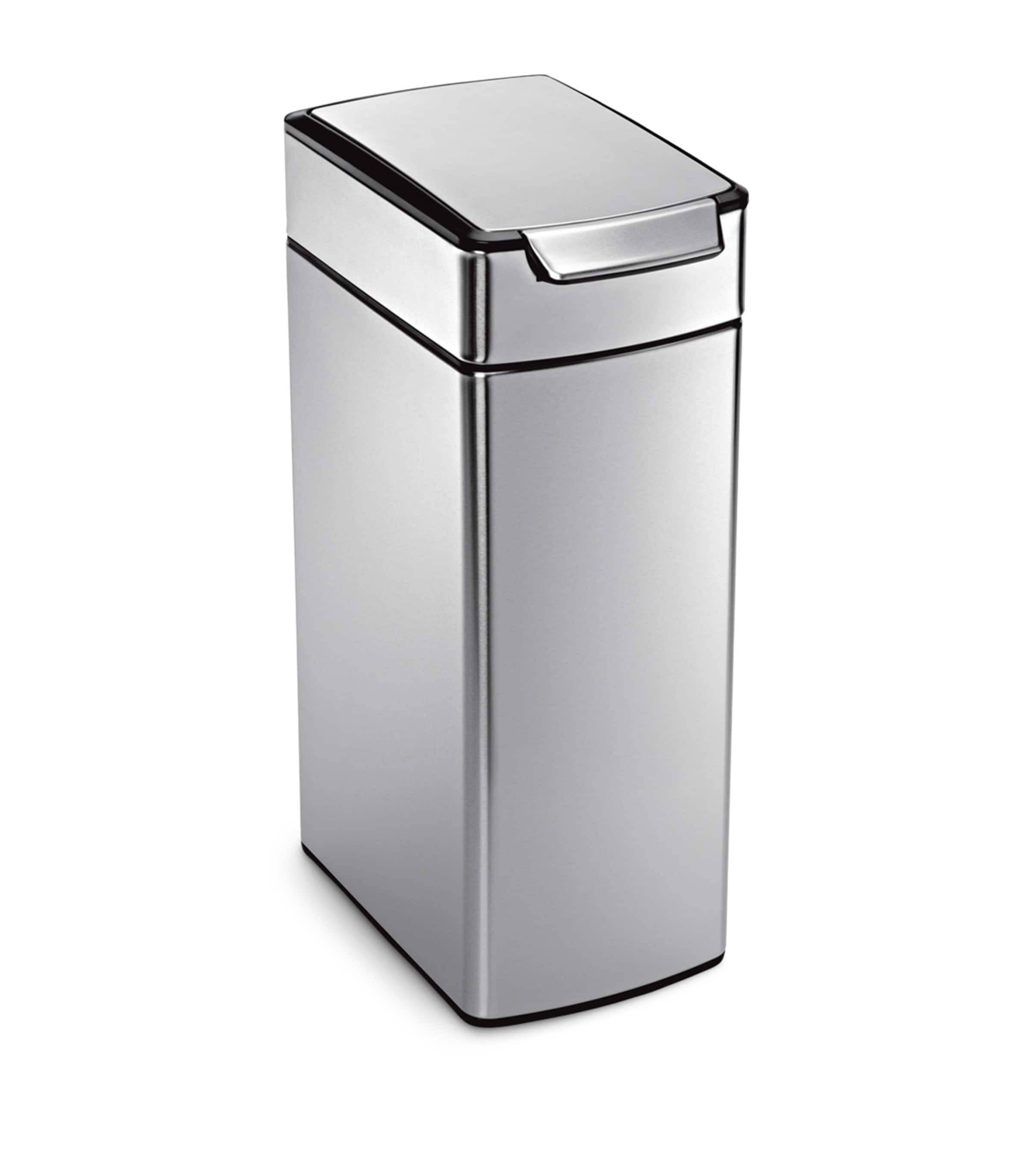 Slim Brushed Steel Pedal Bin (40L) BRUSHED Image 4