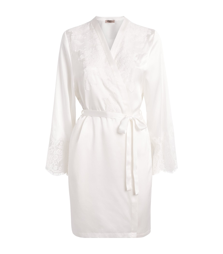 Marjolaine Womens Silk Tess Robe Naturel Image 1