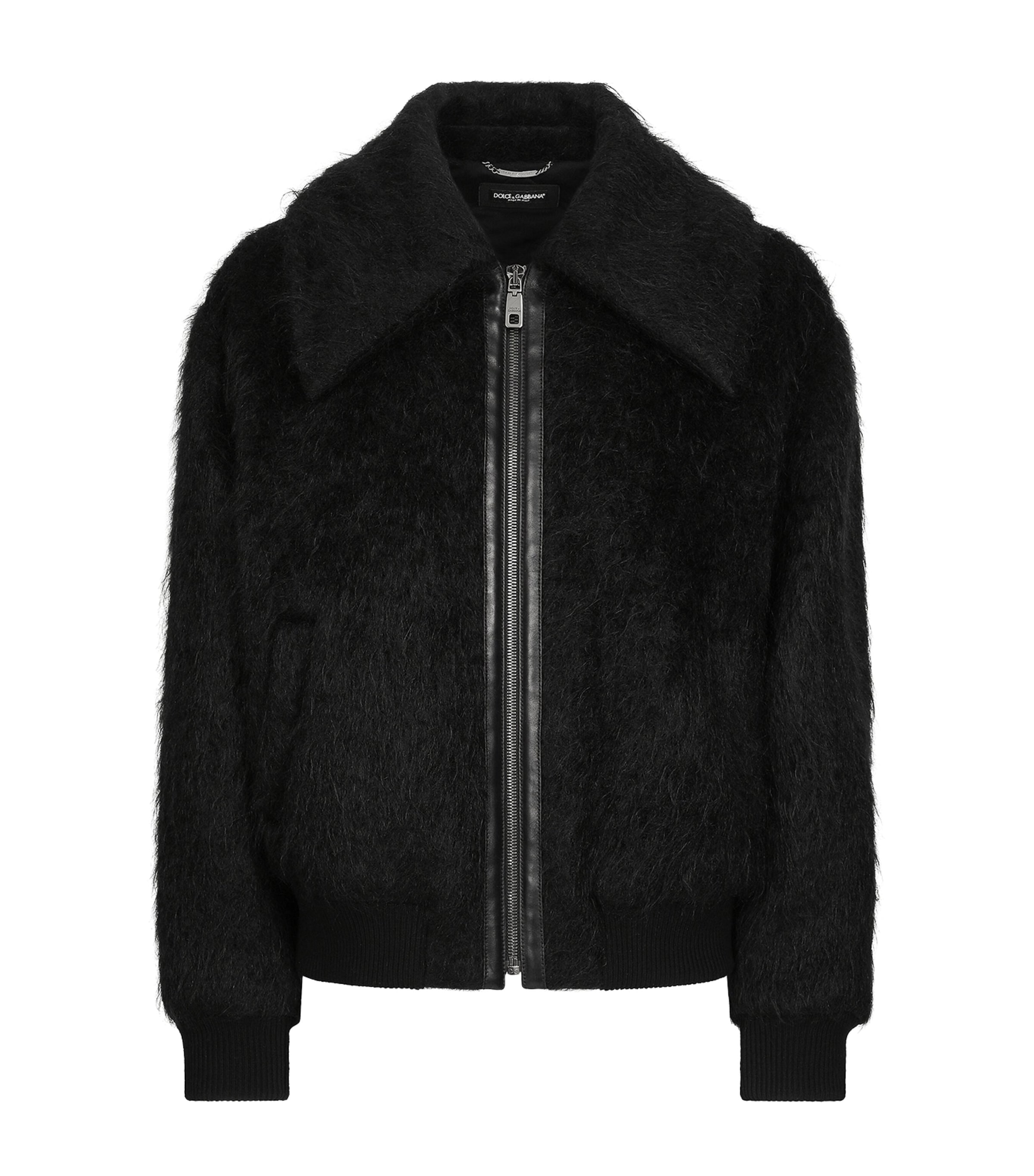 Dolce & Gabbana Hairy-texture Bomber Jacket