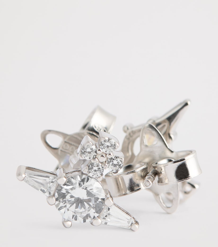 Sterling Silver Ofelia Earrings P102 PLTNM/WHT Image 6