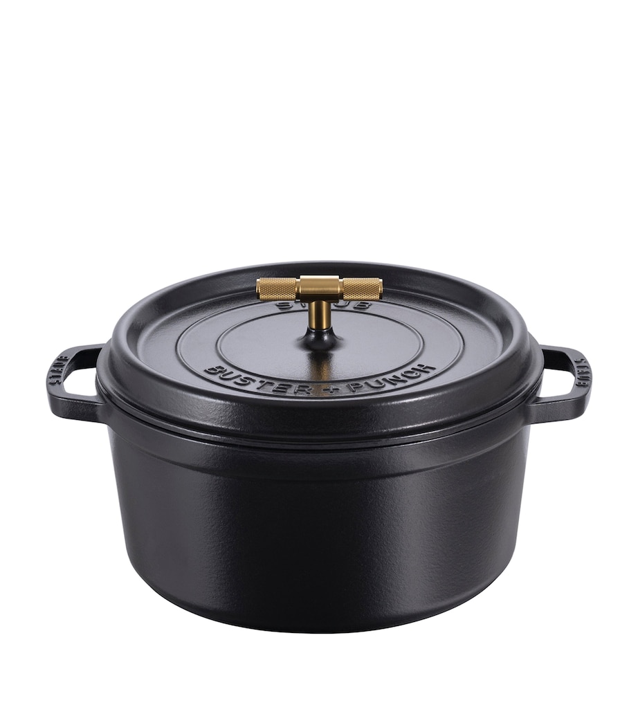 x Buster + Punch Cocotte with Brass Knob (28cm) BLACK Image 3