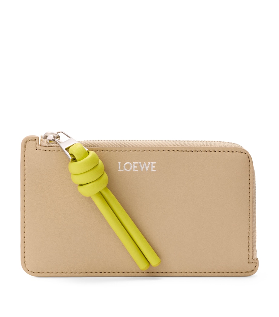 LOEWE Leather Knot Card Holder Beige/lemon Image 1