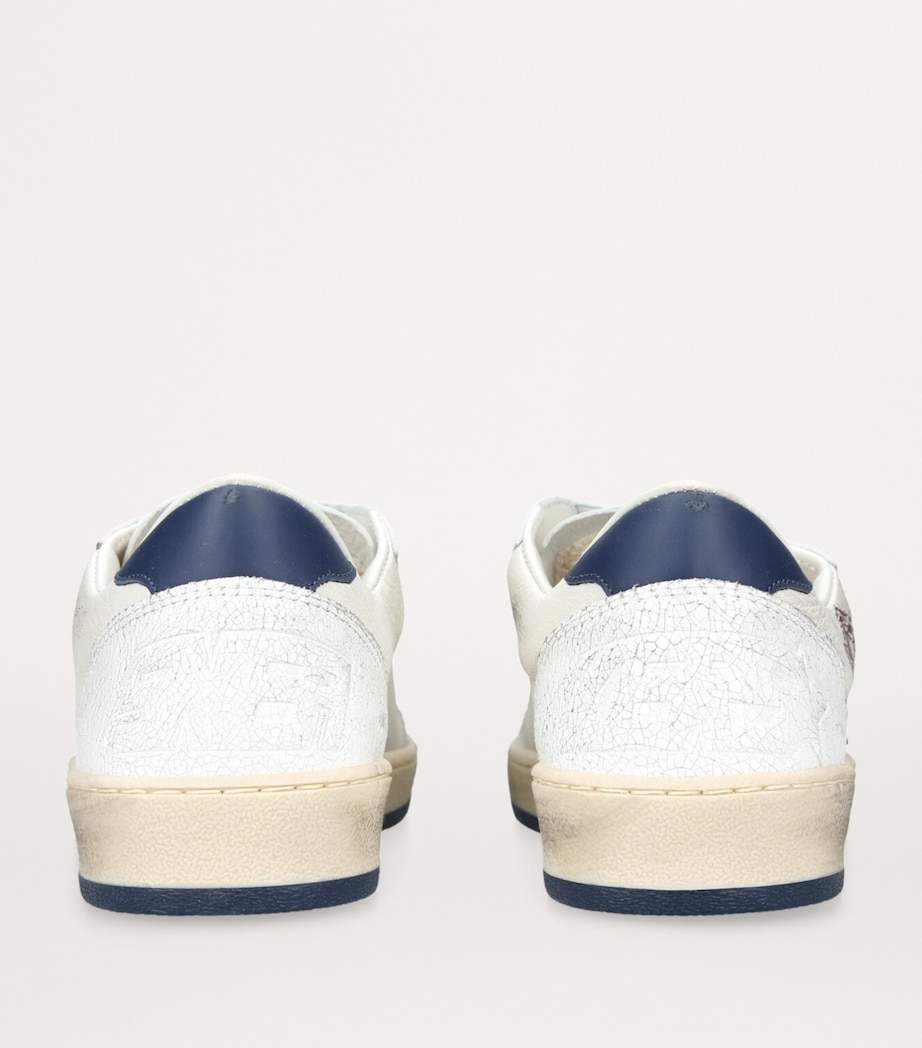 Leather Ball Star Sneakers WHITE/NAVY Image 2