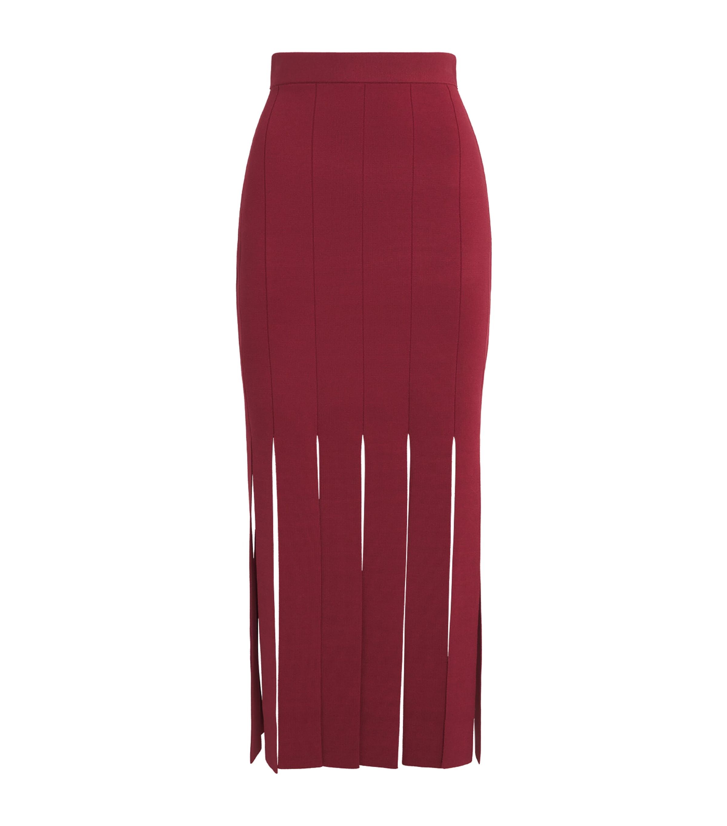 Milano-Knit Lagny Compact Midi Skirt CHERRY Image 1