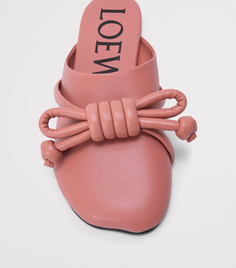Lambskin Flamenco Knot Mules BLUSH Image 4