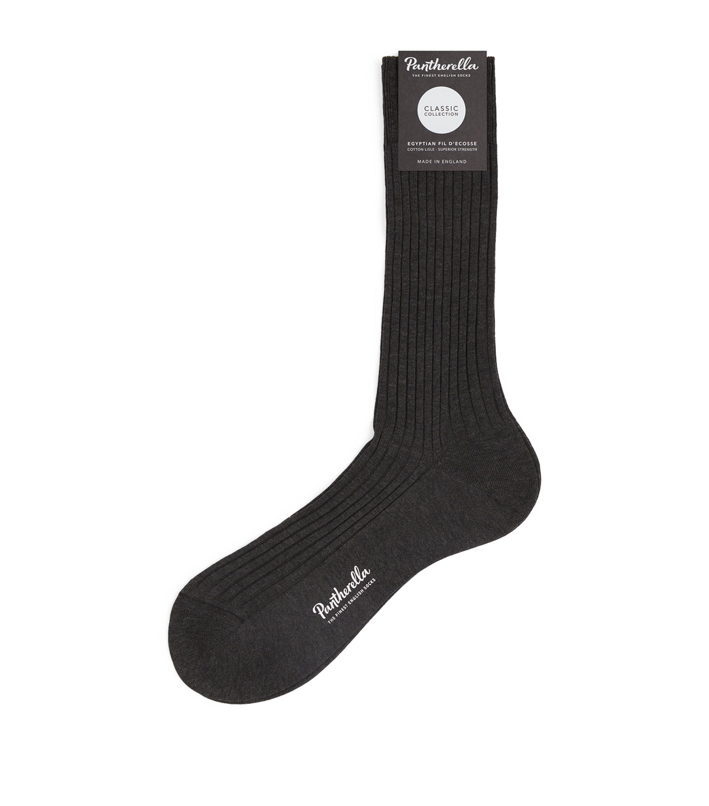 Pantherella Ribbed Danvers Socks In Grey