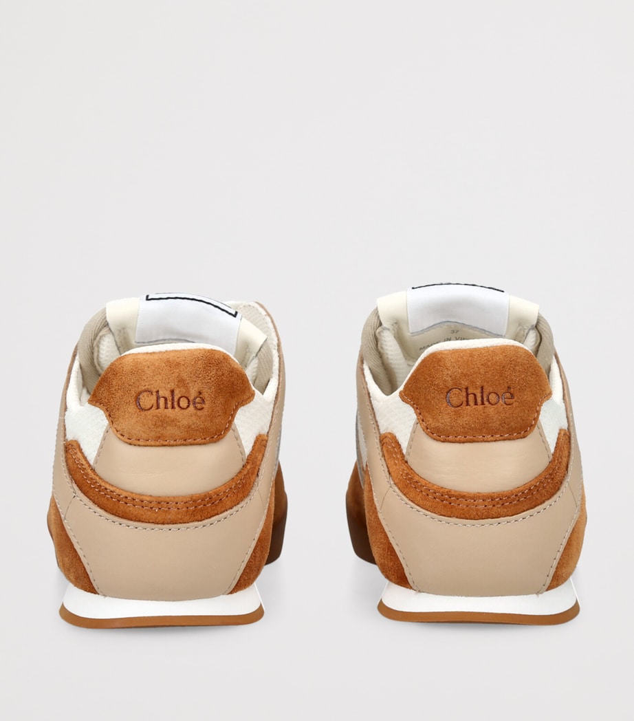 Chloé Leather Kick Sneakers Brown/oth Image 3