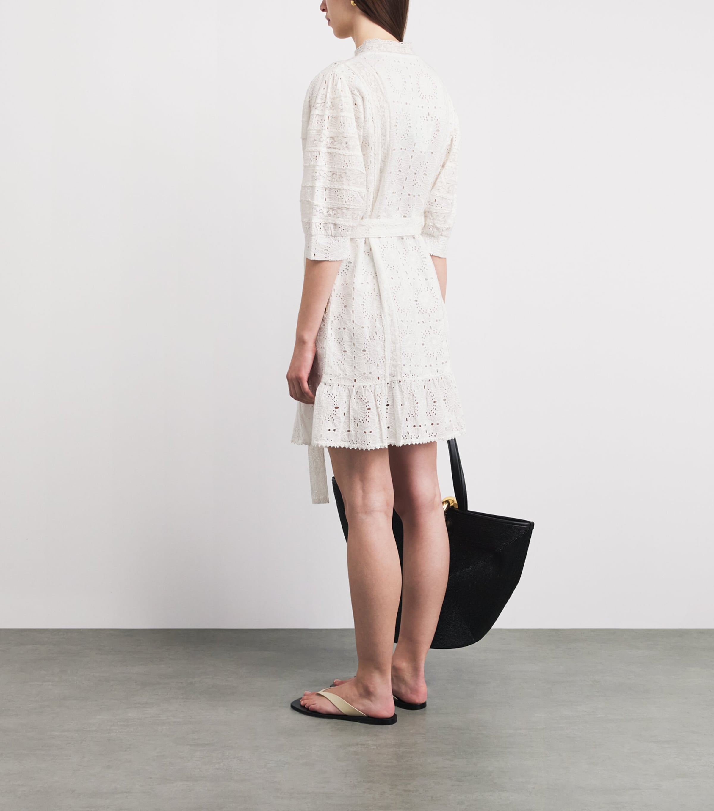 Melissa Odabash Womens Cotton Reagan Mini Dress White Image 4