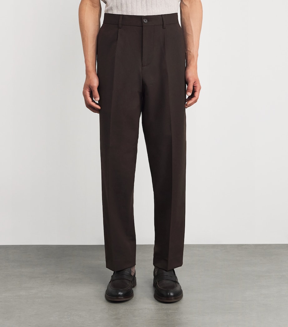 Aubyn Straight Trousers DARK BROWN Image 3