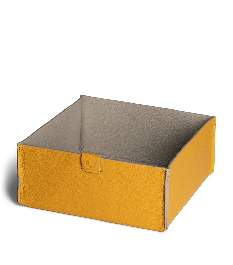 Poltrona Frau Large Leather Trusty Change Tray Gingerbread Image 1