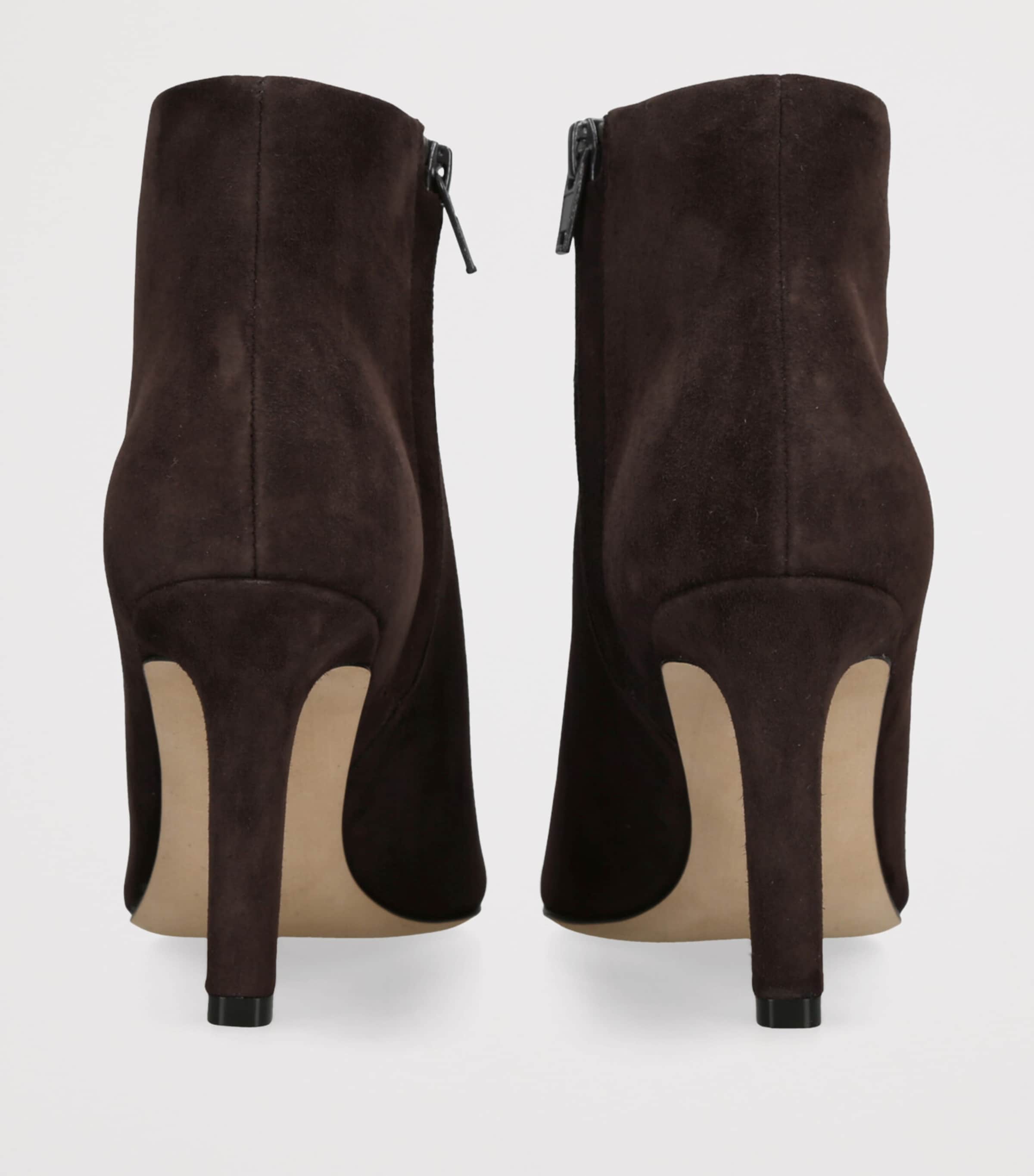 Carla Suede Ankle Boots 85 DARK BROWN Image 2