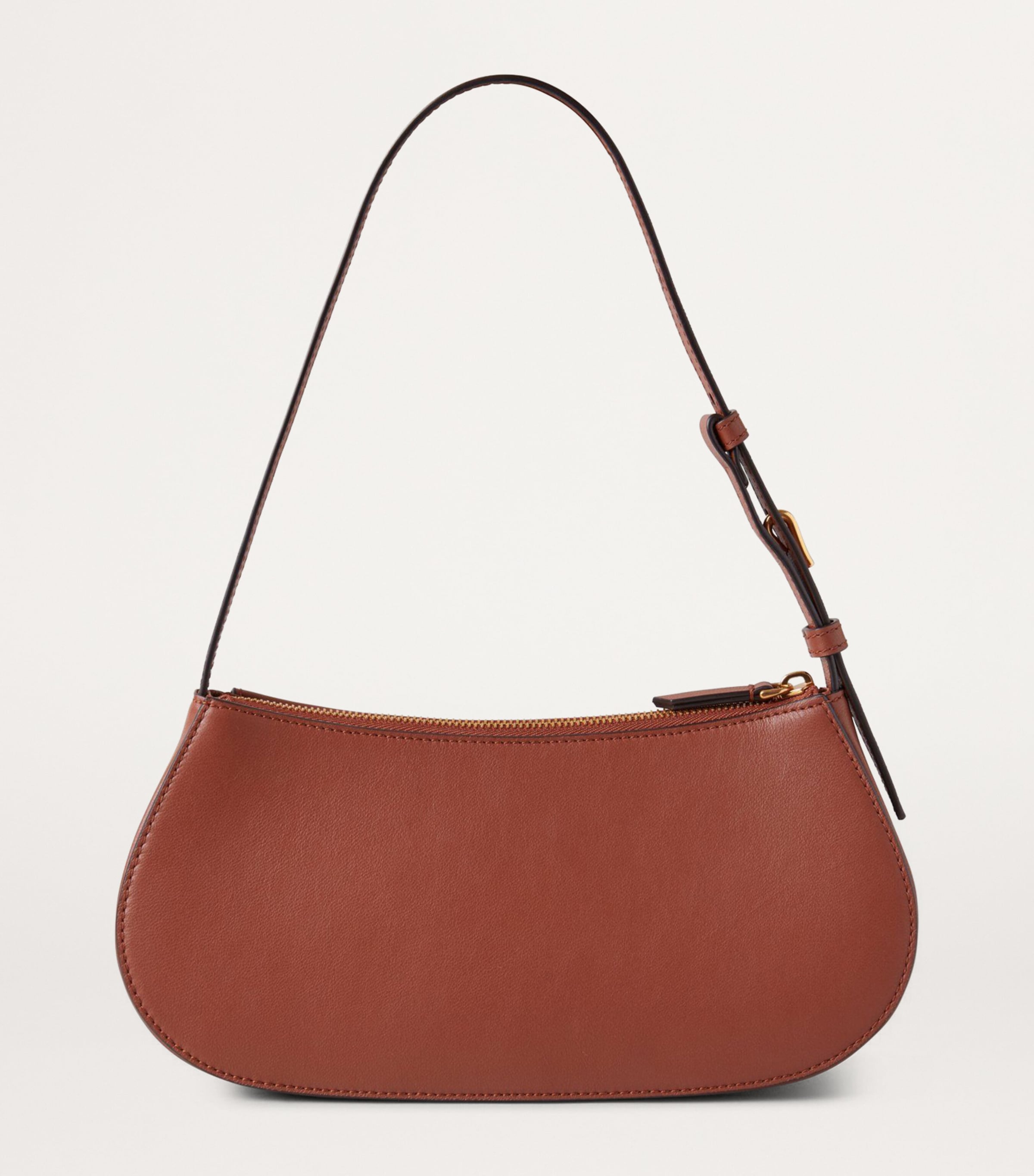 Leather Clovelly Shoulder Bag BRIGHT OAK Image 3