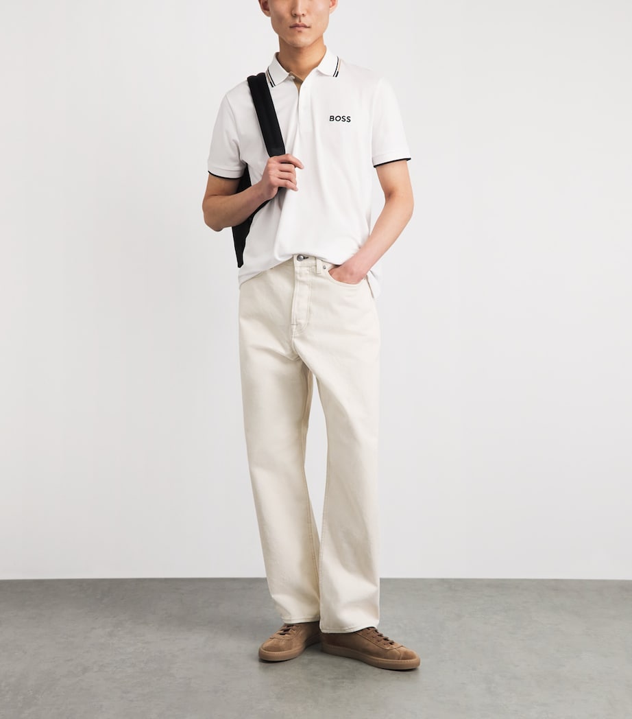 BOSS Mens Paddy Polo Shirt Natural Image 2