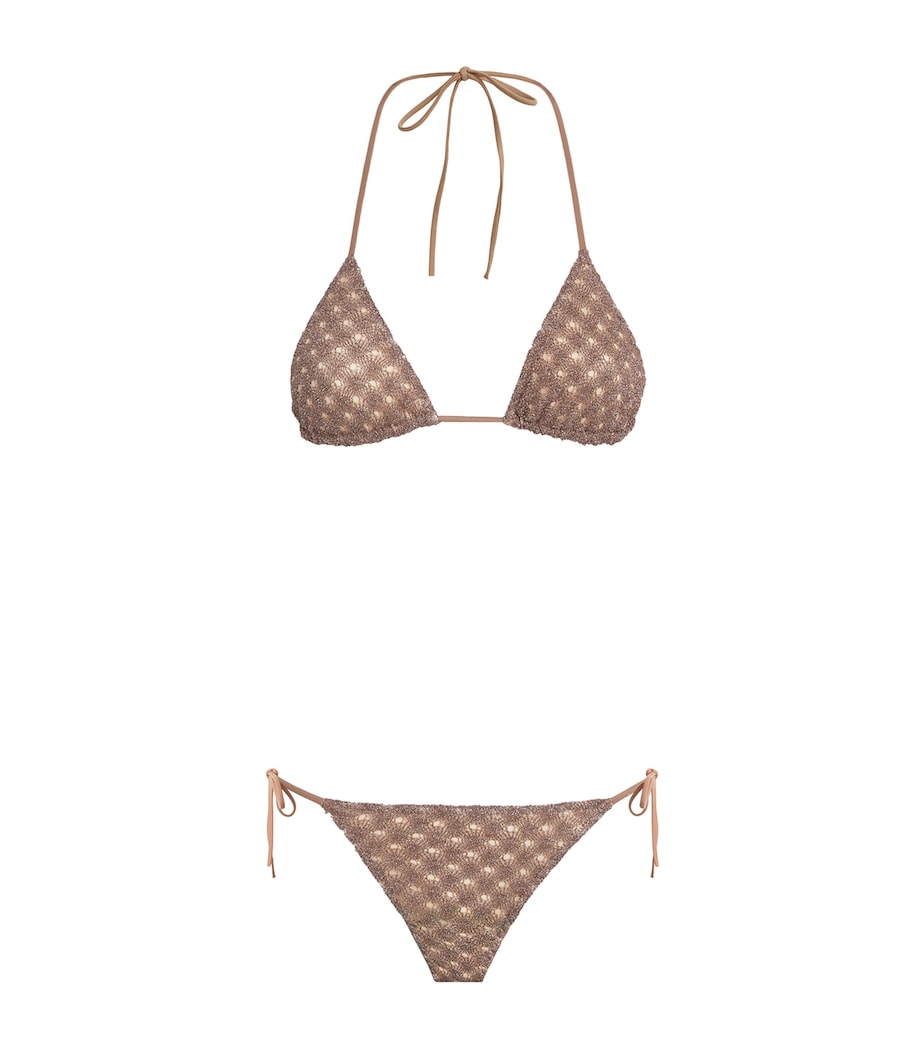 Crochet Spiderweb Bikini S80EE BROWN Image 1