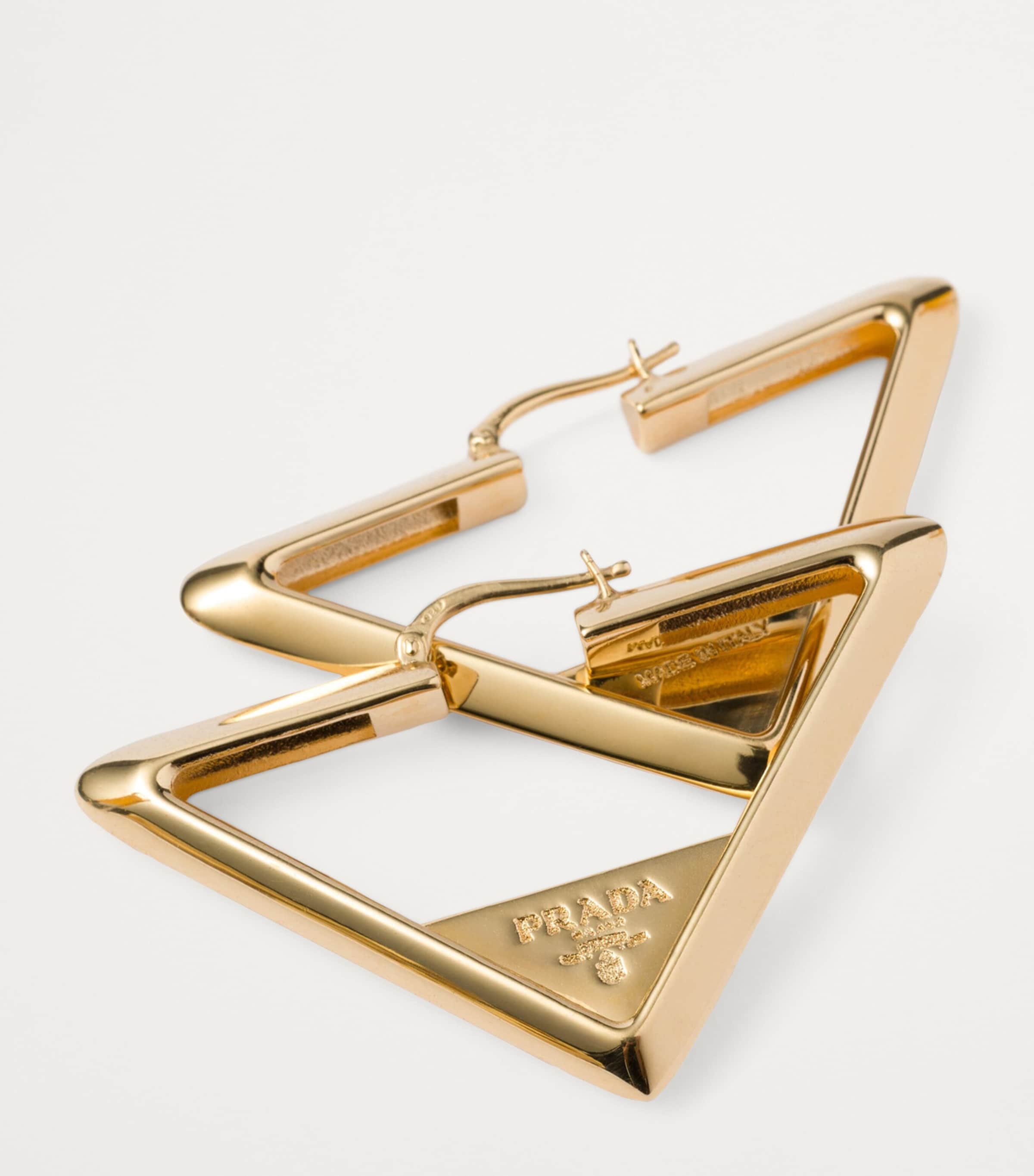 Prada Triangle Hoop Earrings Image 2