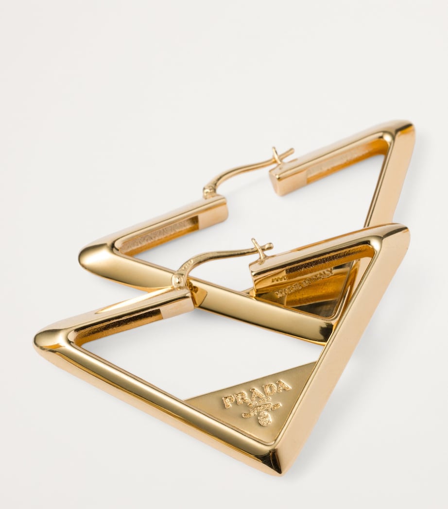 Prada Triangle Hoop Earrings Image 2