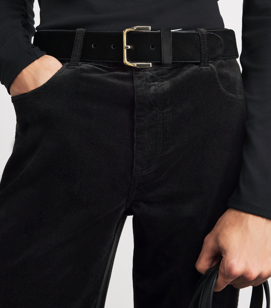 PAIGE Velvet Sofia Flared Jeans Black Image 3