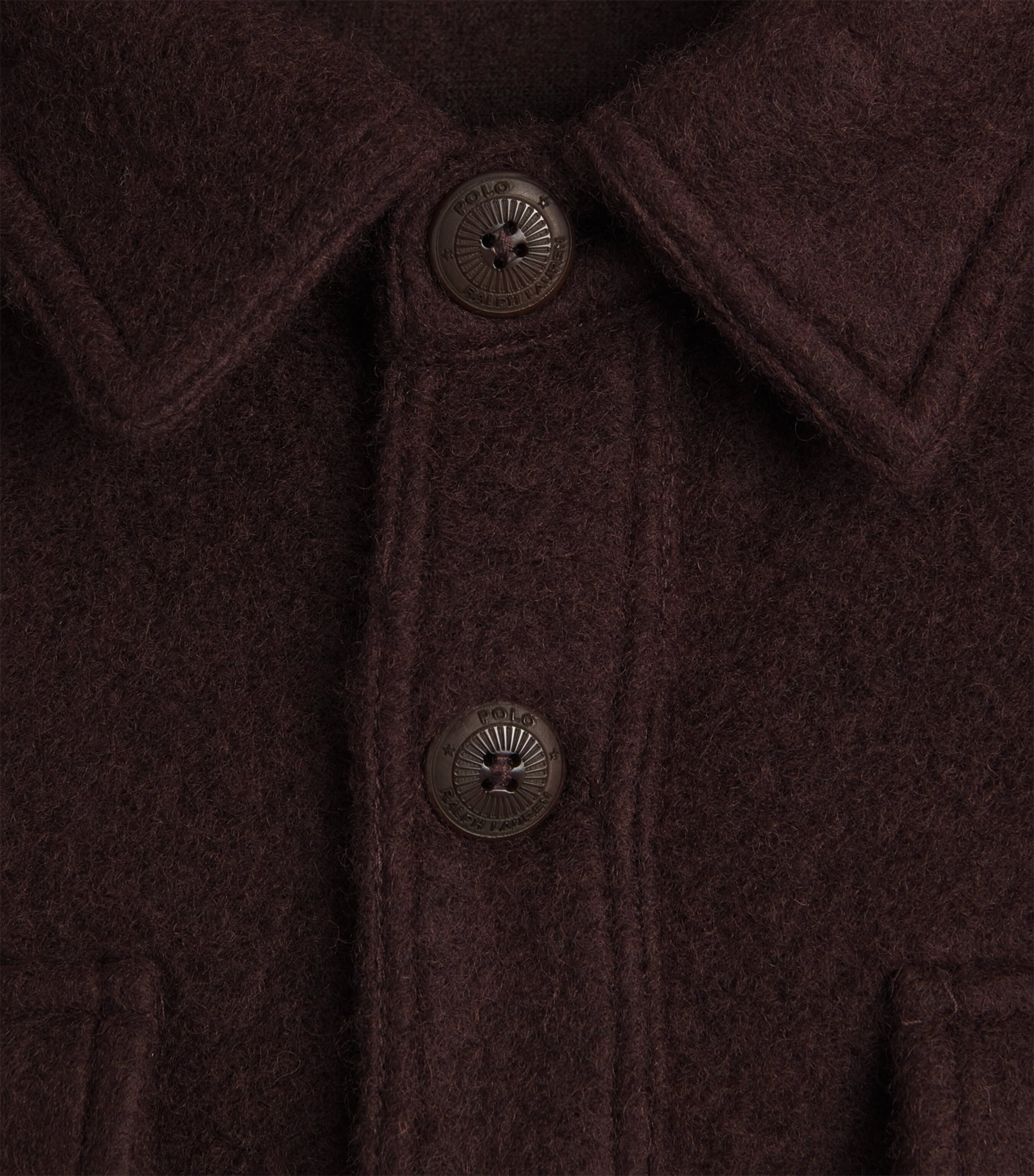 Wool-Blend Felt Overshirt BROWN Image 2