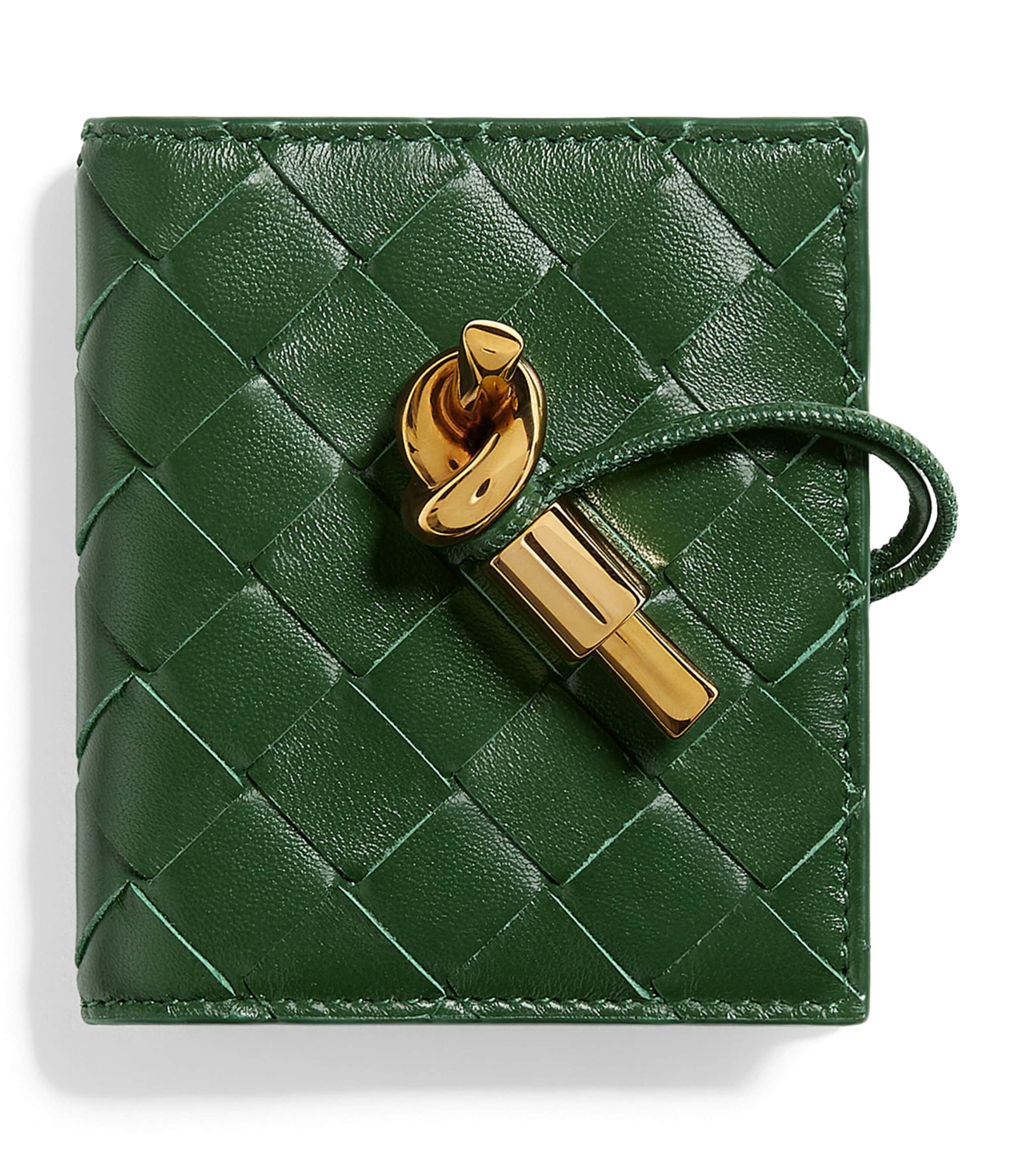 Bottega Veneta Nappa Leather Andiamo Flap Card Holder Image 1