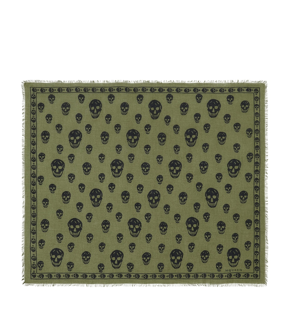 McQueen Modal-Silk Skull Scarf Image 1