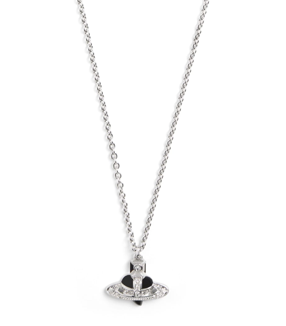 Vivienne Westwood Diamante Heart Necklace Ruthenium/pltnm Image 1
