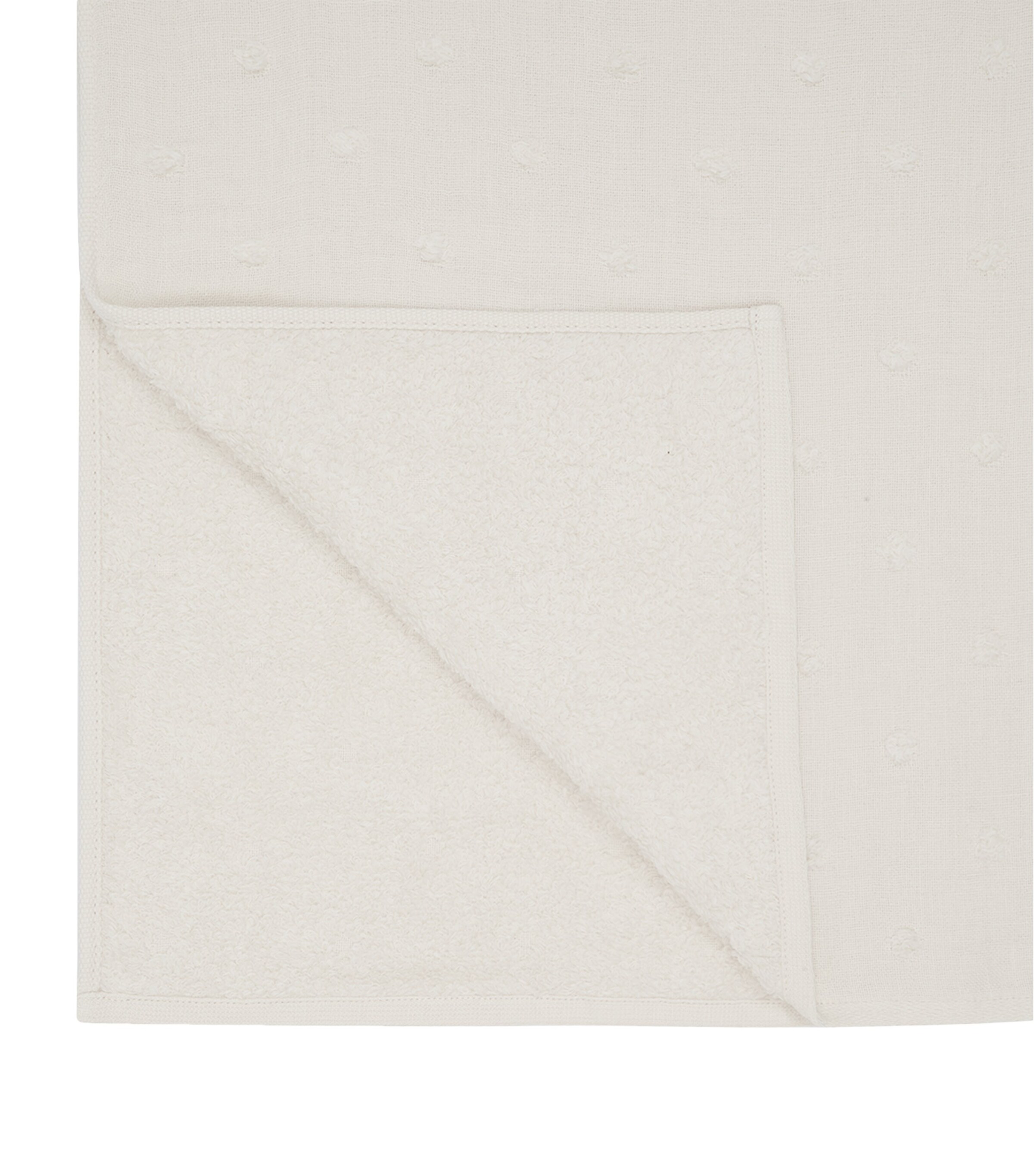 Zero Twist Gauze Dots Hand Towel (60cm x 100cm) BEIGE Image 2