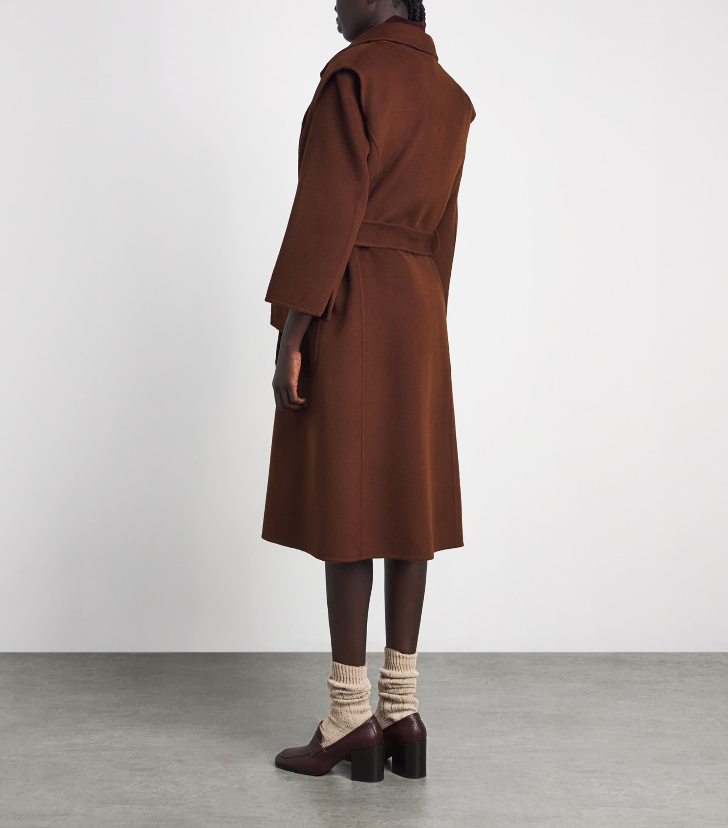 Wolk Morais Womens Cashmere Paletot Jacket and Coat Set Chestnut Image 4