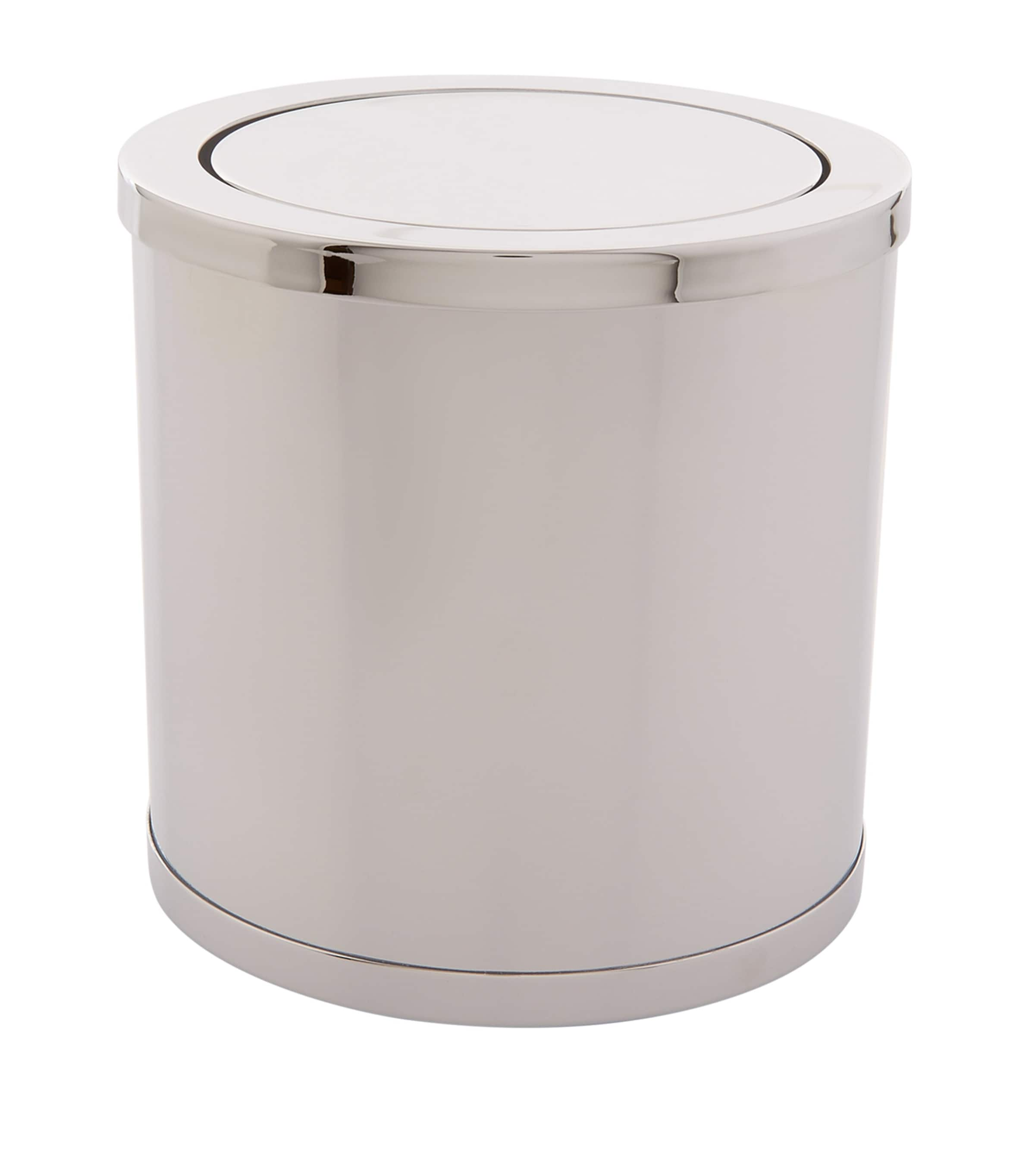 Zodiac Mini Cylinder Bathroom Bin In Silver