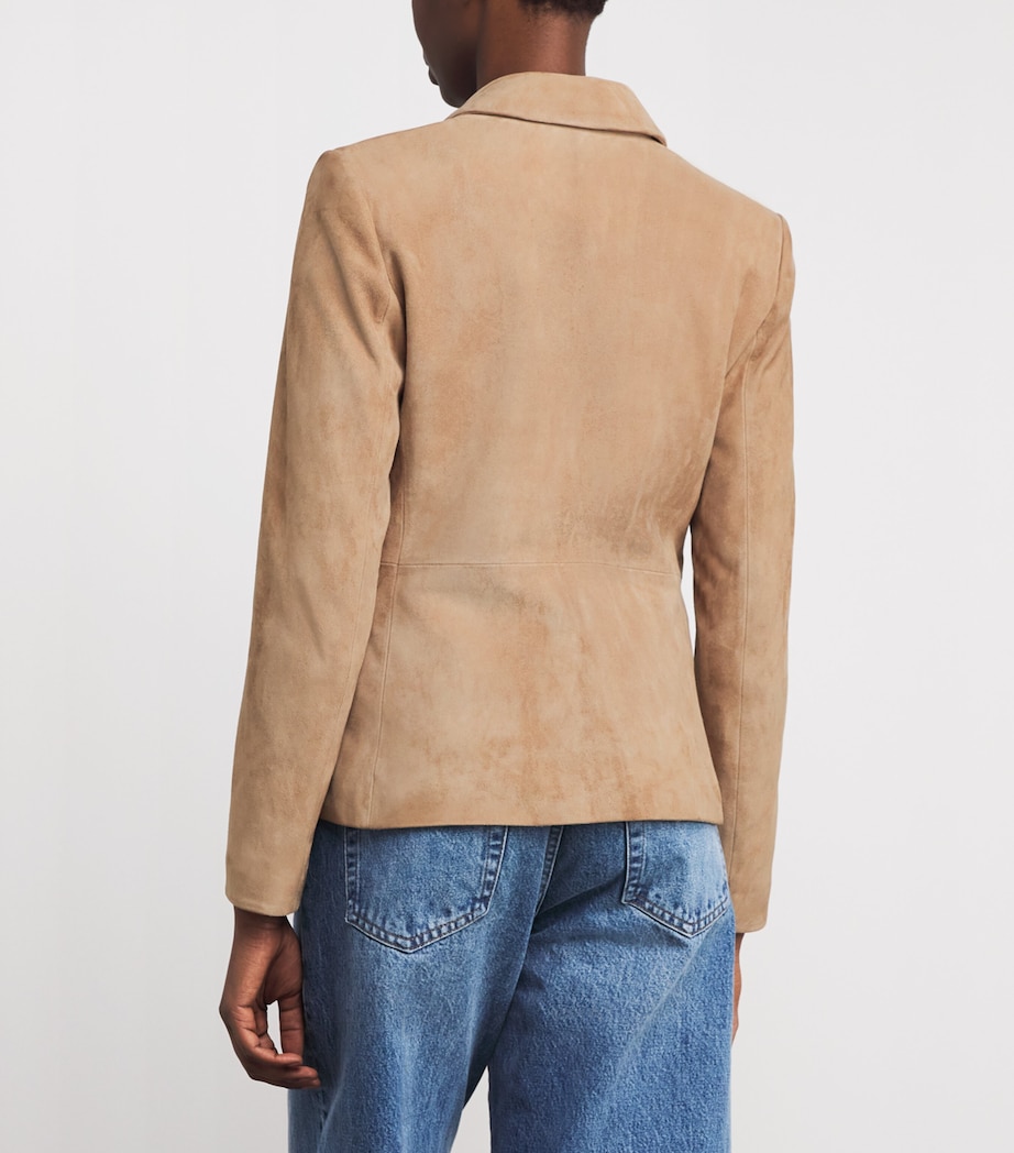 Suede Sleek Blazer LTCM LIGHT CAMEL Image 5