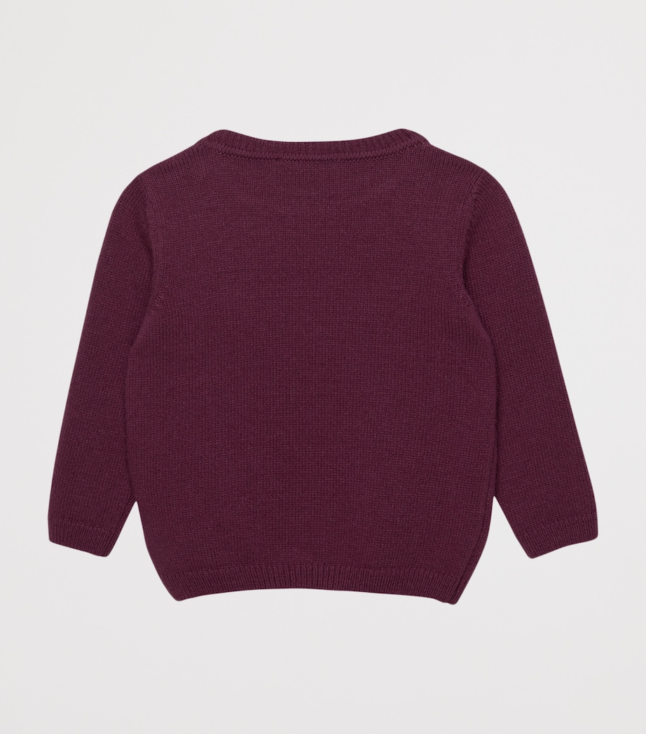 Wool-Blend Dasher Sweater (3-24 Months) CLARET Image 2