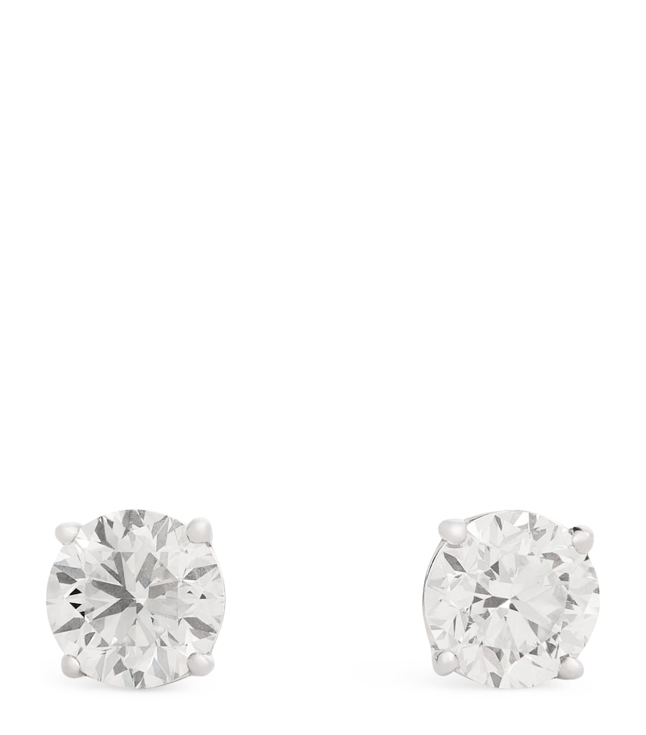 White Gold and Diamond Stud Earrings (1.90ctw) WHITE GOLD Image 1