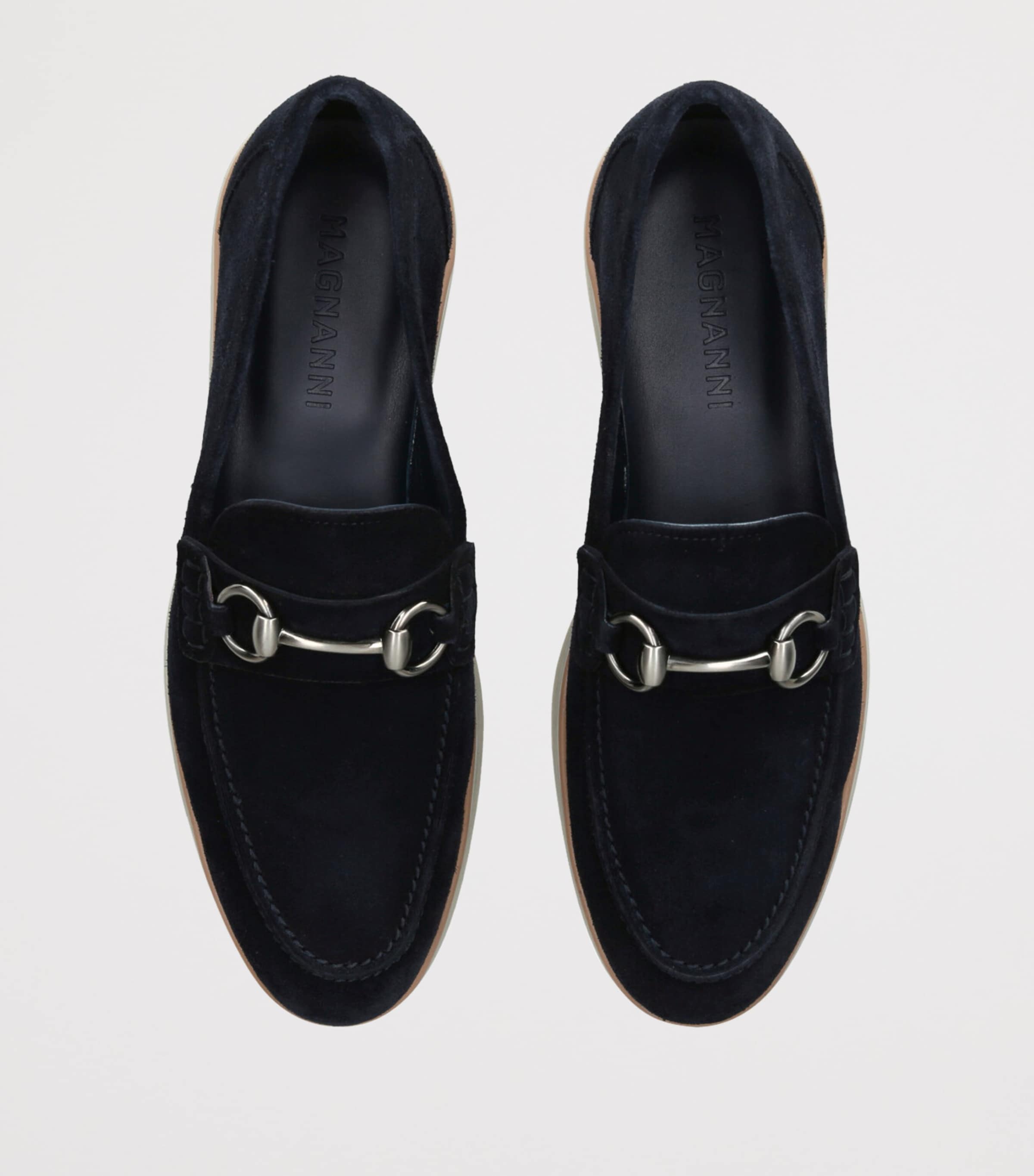 Suede Horsebit Loafers NAVY Image 4