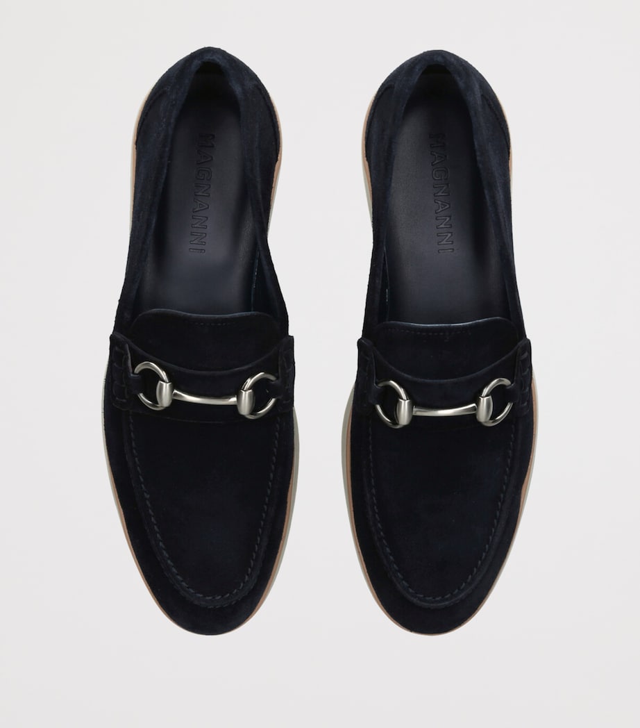 Suede Horsebit Loafers NAVY Image 4