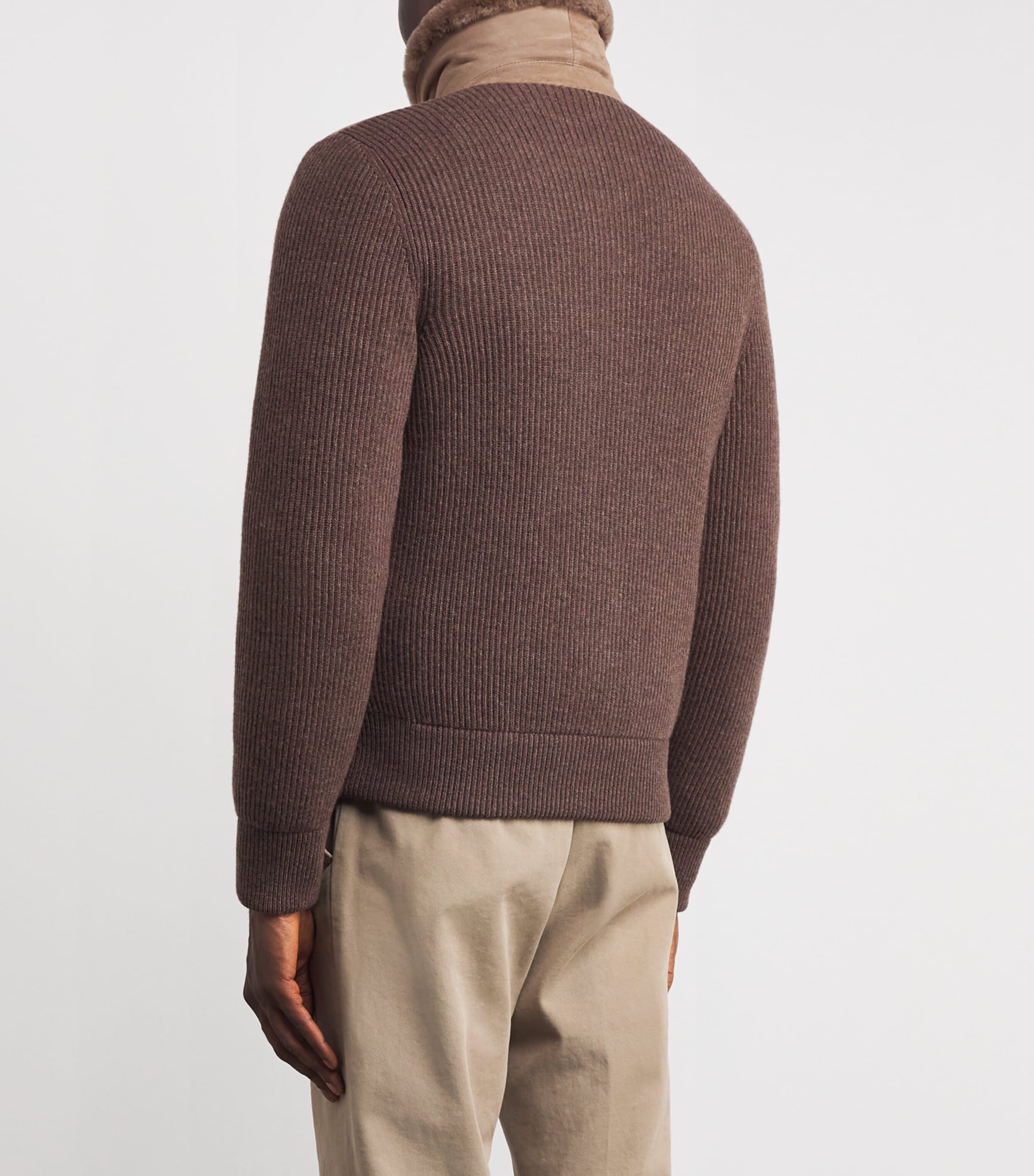 Shearling-Down Campiglio Bomber Jacket U0254 TORTORA Image 4