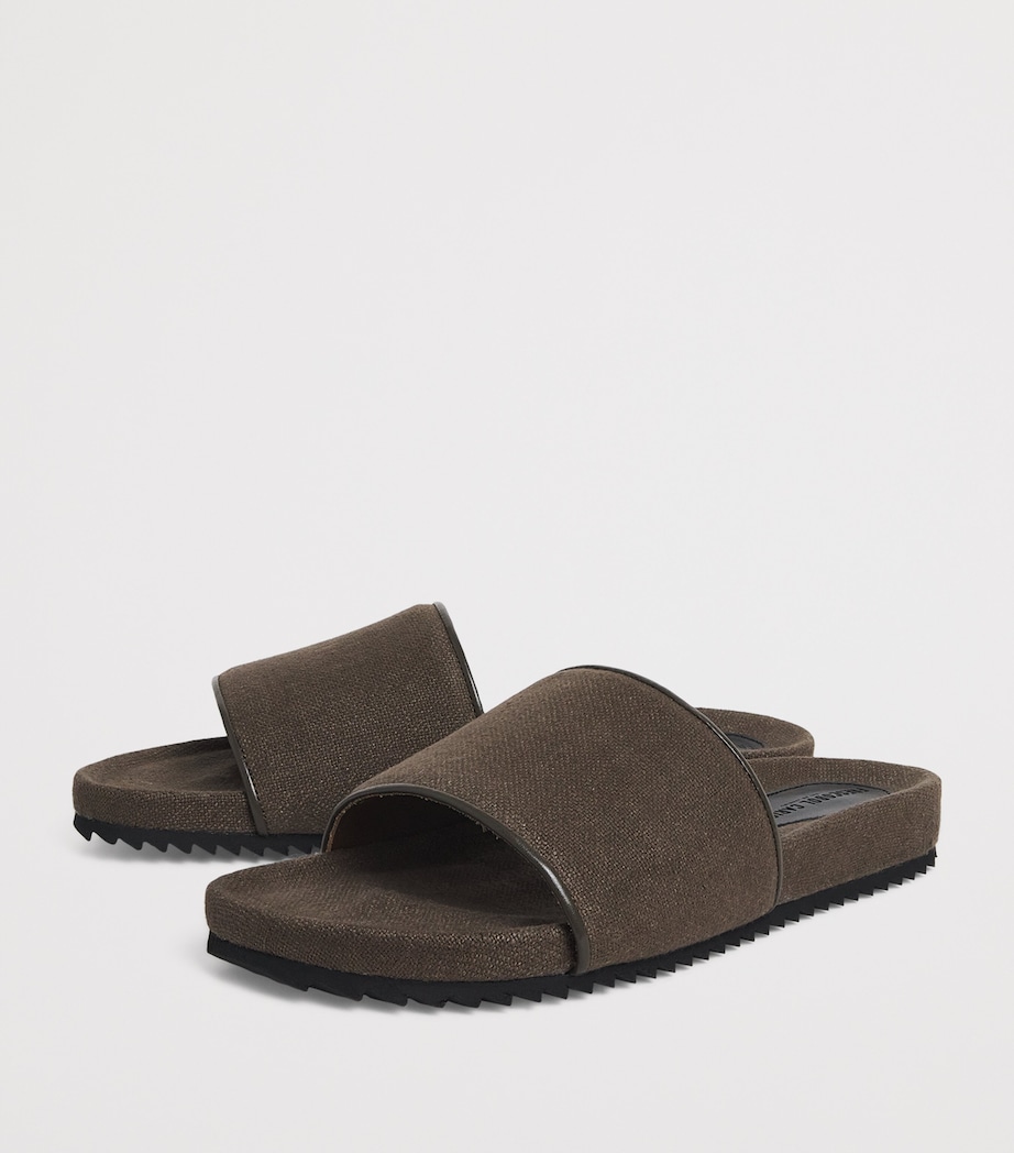 Linen Renato Slides 842-DARK OLIVE Image 3
