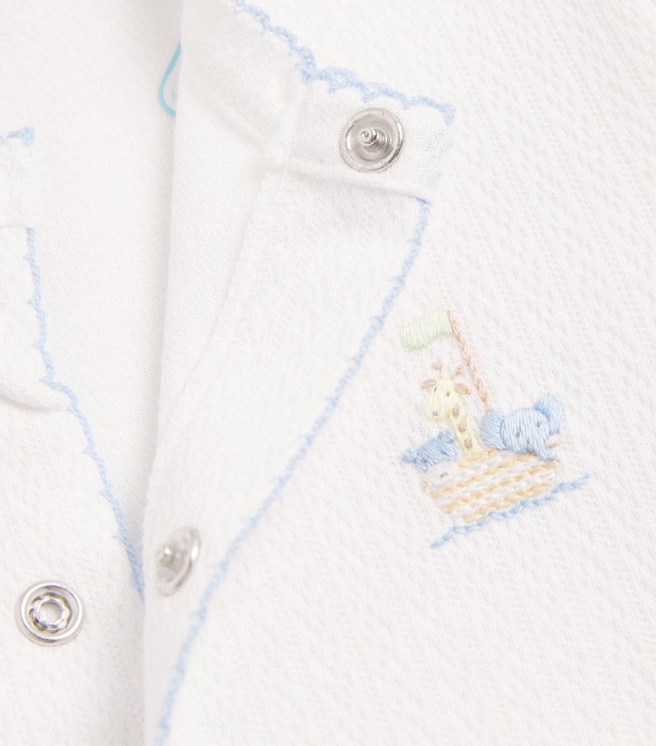 Pima Cotton Noah's Arc All-In-One (0-9 Months) K191WHITE/LT BLUE Image 3